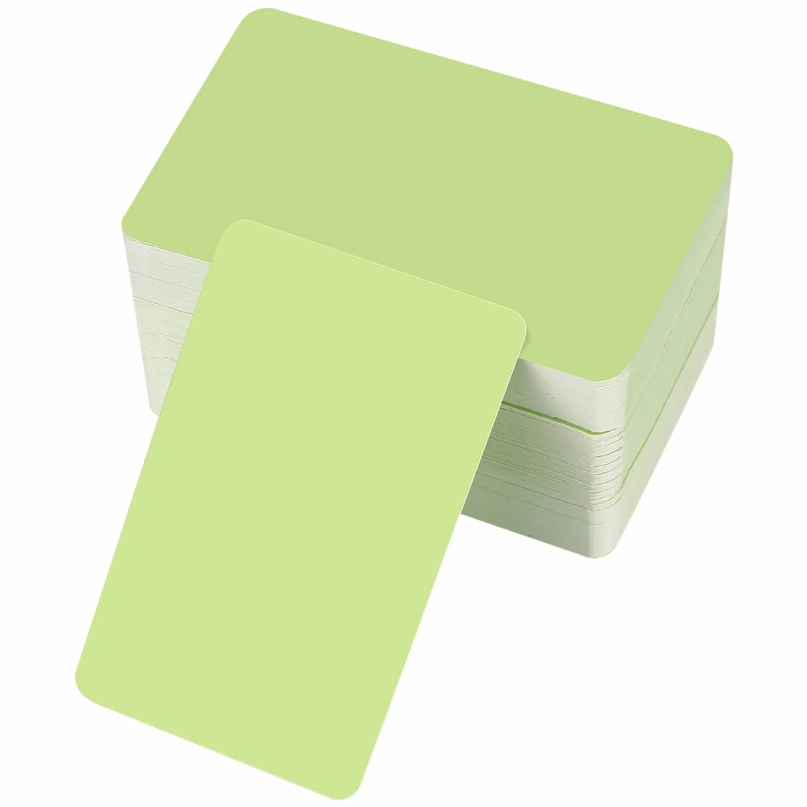 150 sztuk pustych kartek papierowych, fiszki do gry, puste karty z papieru typu kraft, wizytówki do majsterkowania, nauki, pamięci, nauki, zielone, 8,9 x 5,2 cm