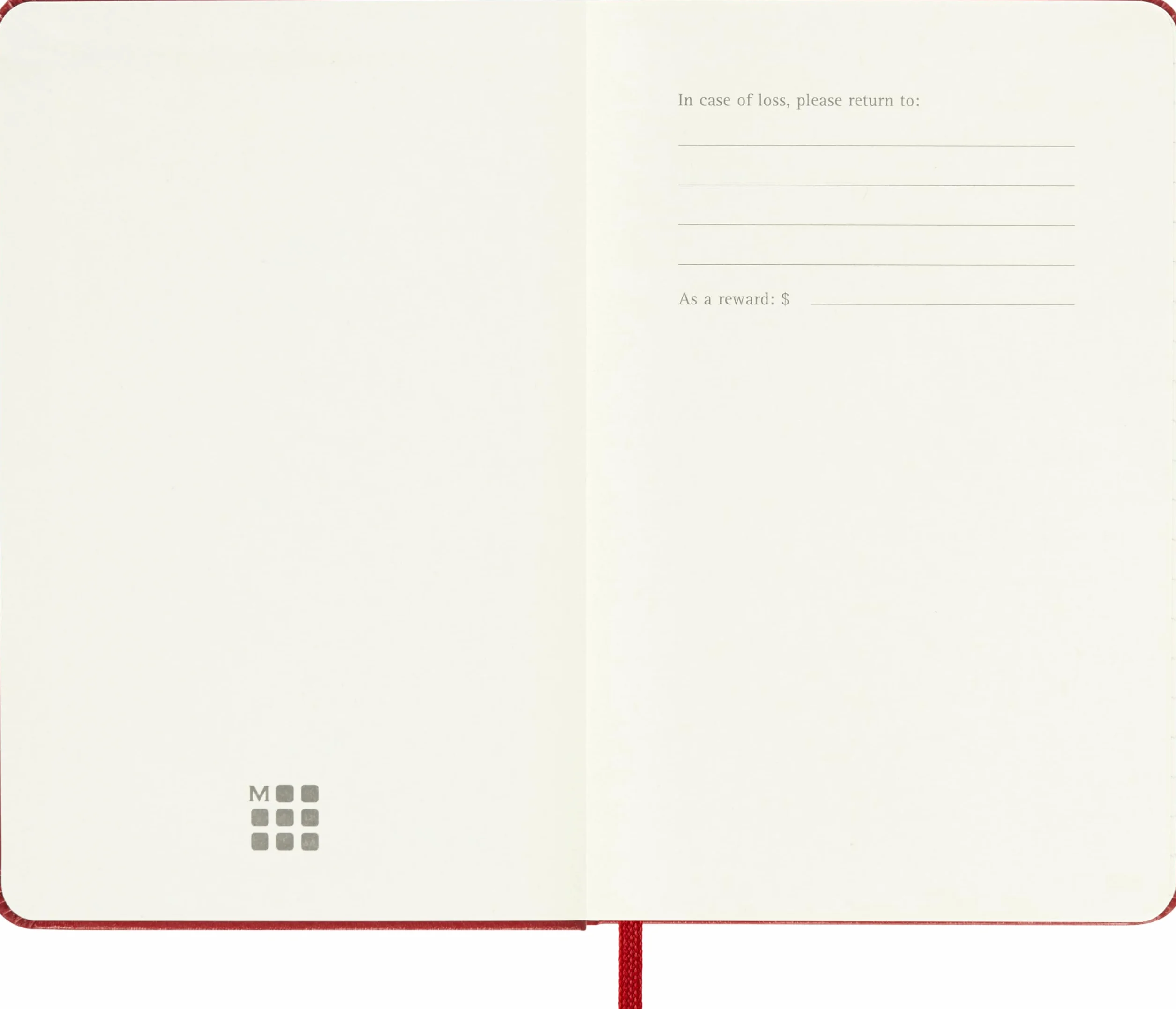 Moleskine 12 Monate Wochen Notizkalender 2026, Pocket/A6, 1 Wo = 1 Seite, rechts linierte Seite, Fester Einband, Scharlachrot