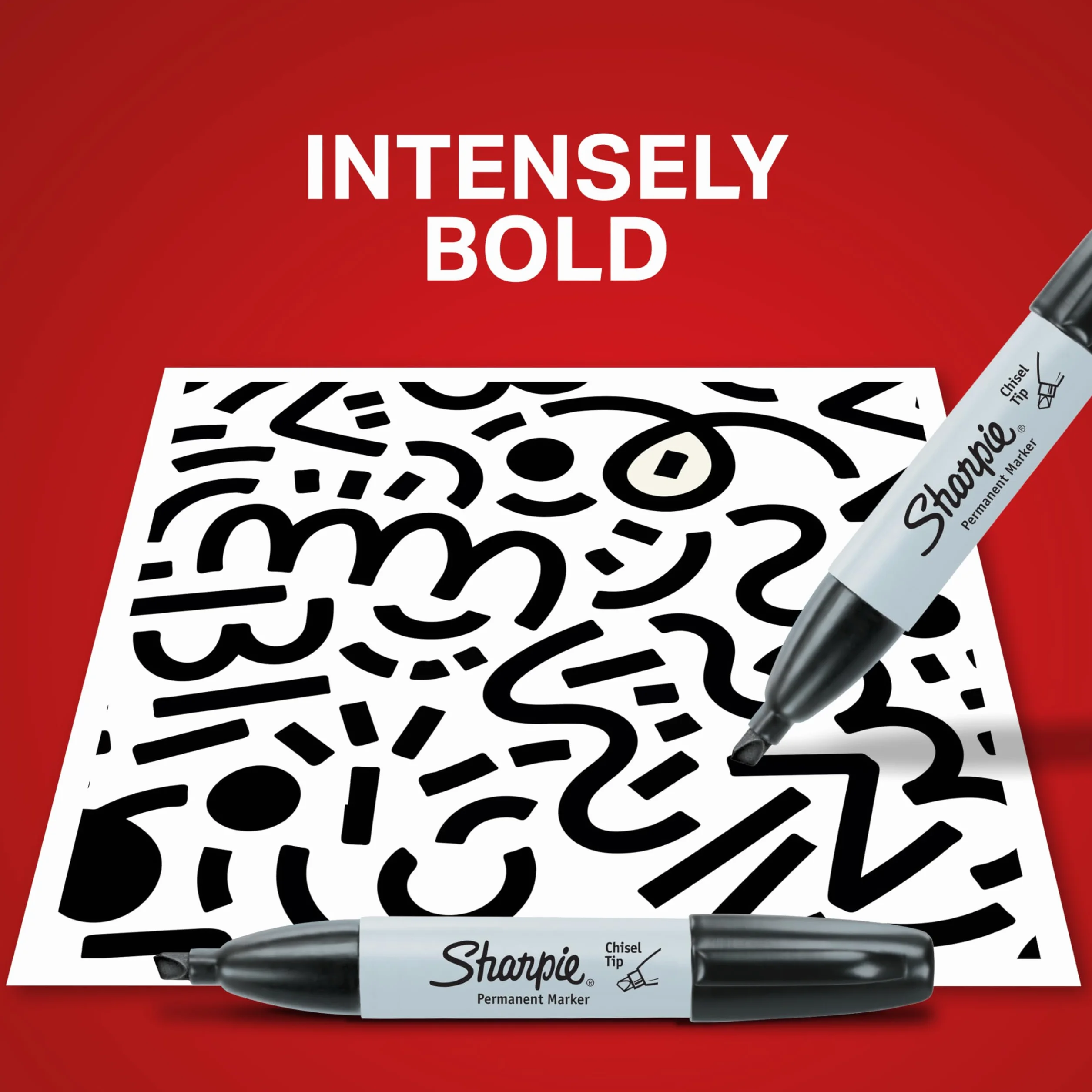 Markery permanentne Sharpie | Płaska końcówka | Czarne | 2 szt.