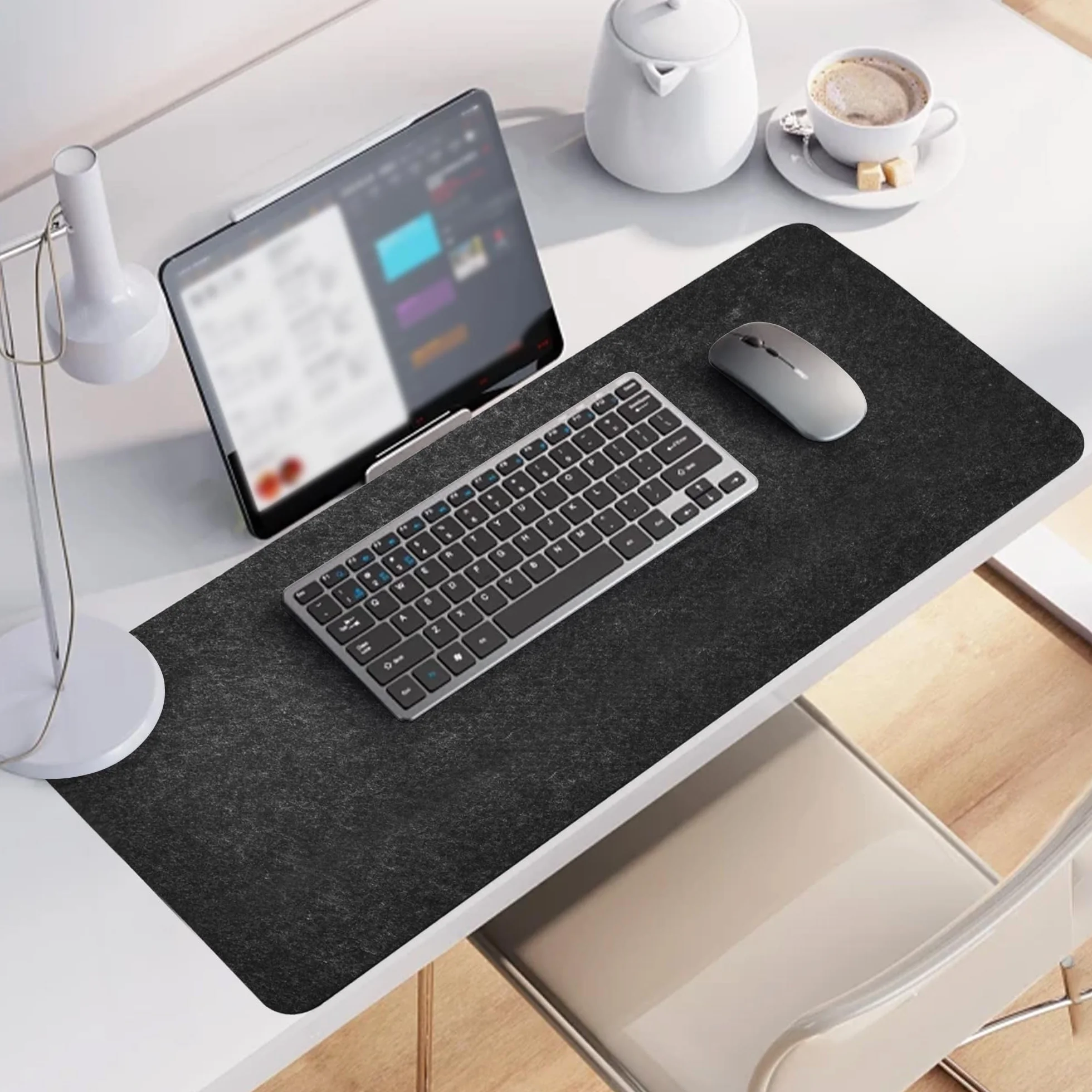 Podkładka Pod Mysz z Filcu, 100 X 40 cm, Duża, AntypośLizgowa Podkładka Pod Mysz, Cicha, Odporna Na Ciepło, AntypośLizgowa, Odpowiednia Do Laptopów, Myszy I Klawiatur