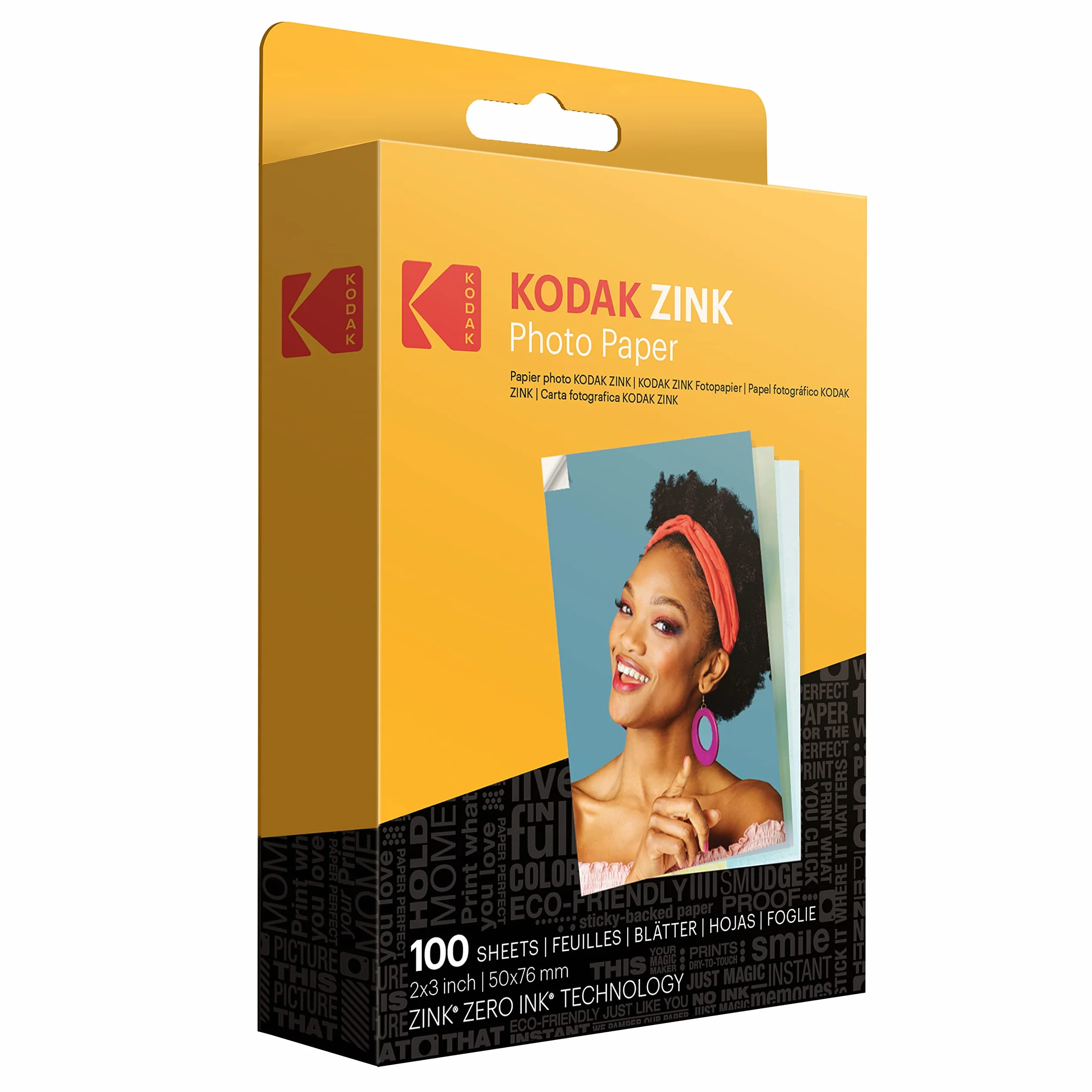 KODAK Papier fotograficzny premium z cynkiem 5 x 7,6 cm 100 arkuszy biały