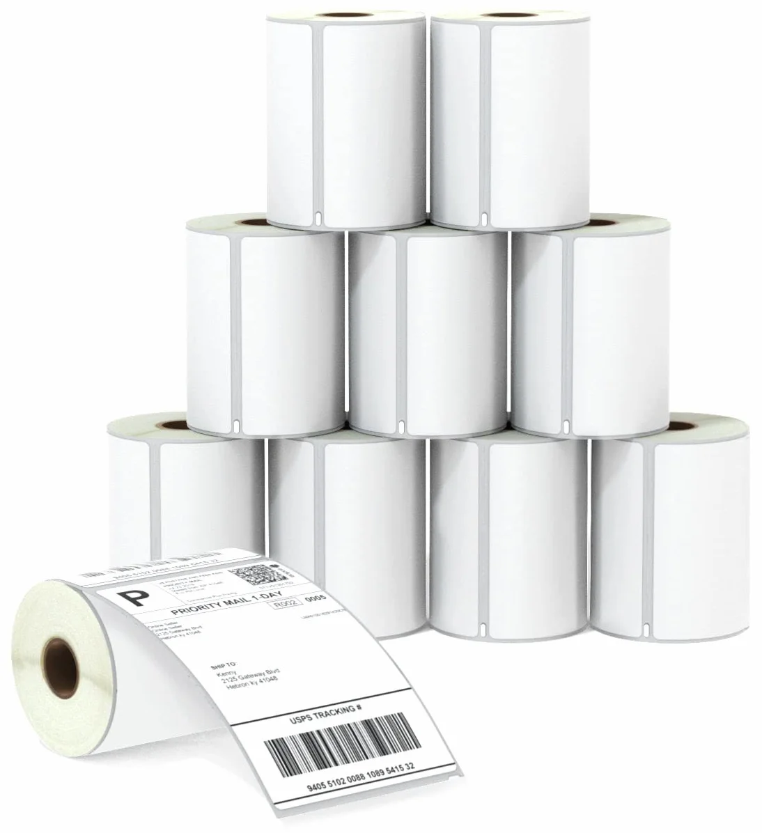 BETCKEY - 10 Rolek S0904980 Etykiety Kompatybilne z DYMO, 104 x 159mm, 2200 Etykiety Samoprzylepne Używane do Drukarka etykiet DYMO 4XL LabelWriter