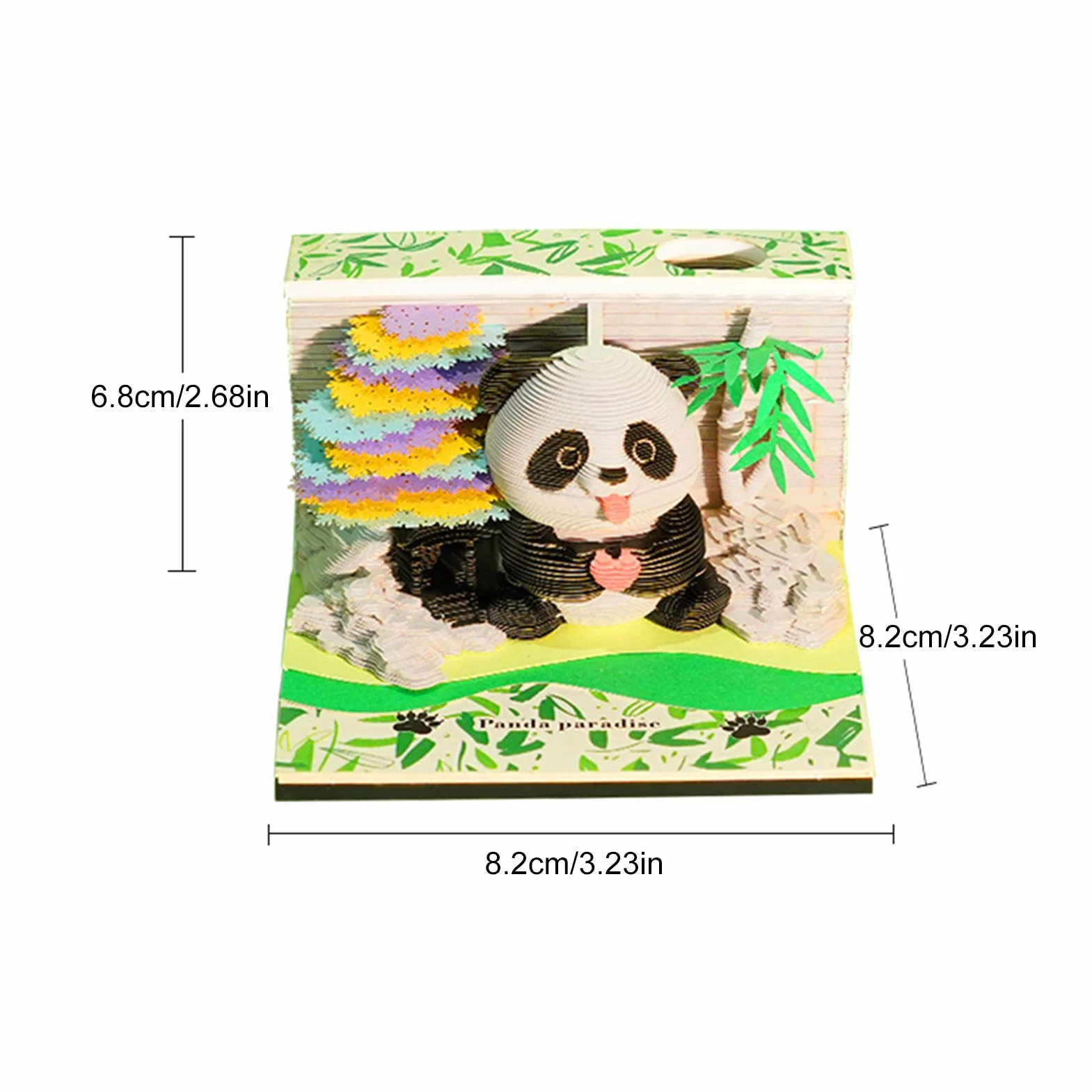 Kalendarz 3D Papier Panda Rzeźba Notatnik do Klasy Domu Nauczyciela