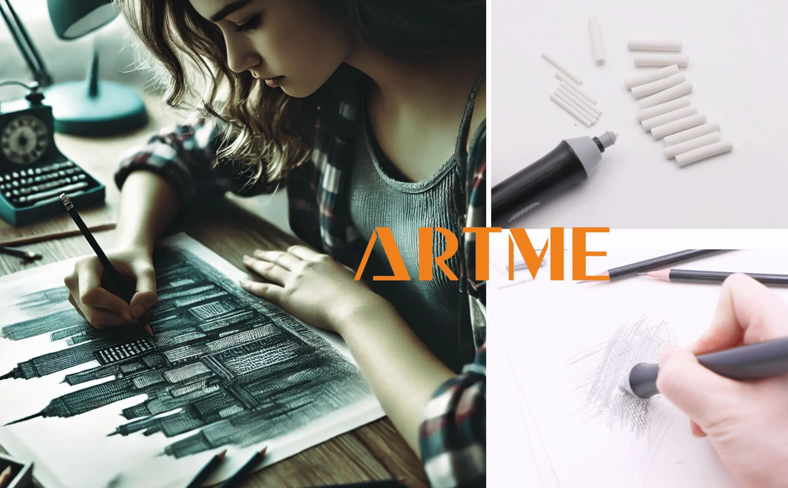 Artme Elektryczna guma do ścierania 22 szt. wkładów 2,3 mm i 5 mm przenośna