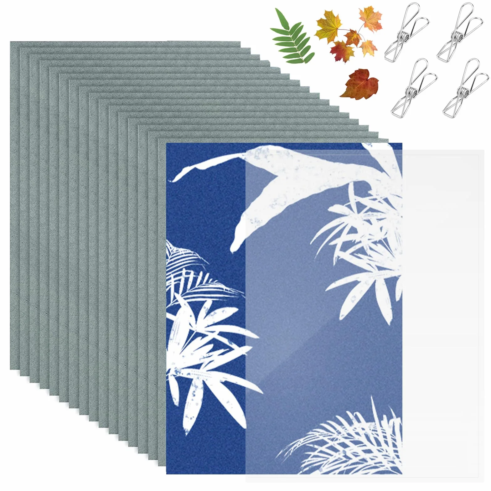 Papier cyjanotypowy A5 36 sztuk solarny papier fotograficzny do majsterkowania