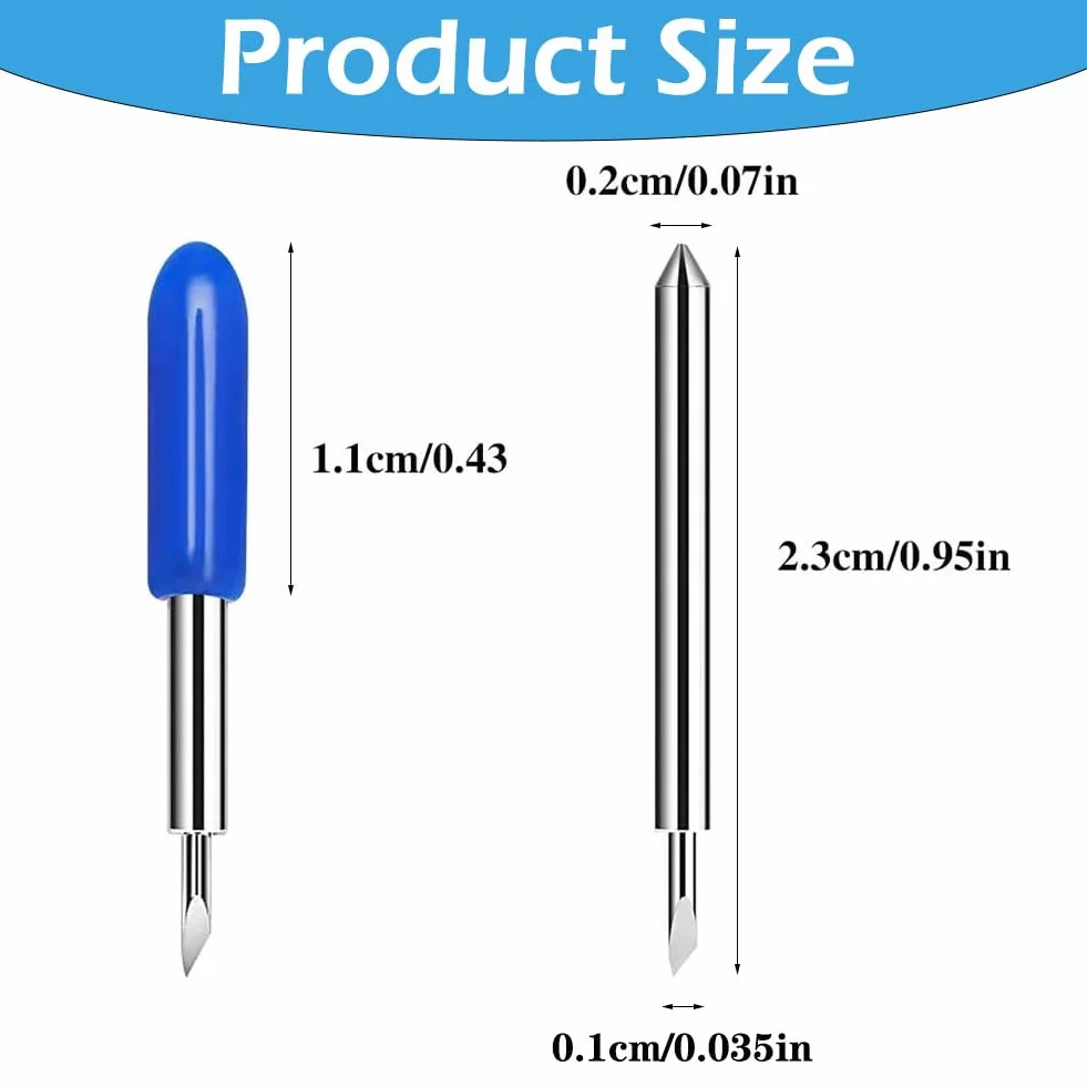 LightBeacon 9 sztuk ostrza do Cricut Joy, ploter tnący 30/45/60 stopni, winylowy, napisy, zapasowe ostrza