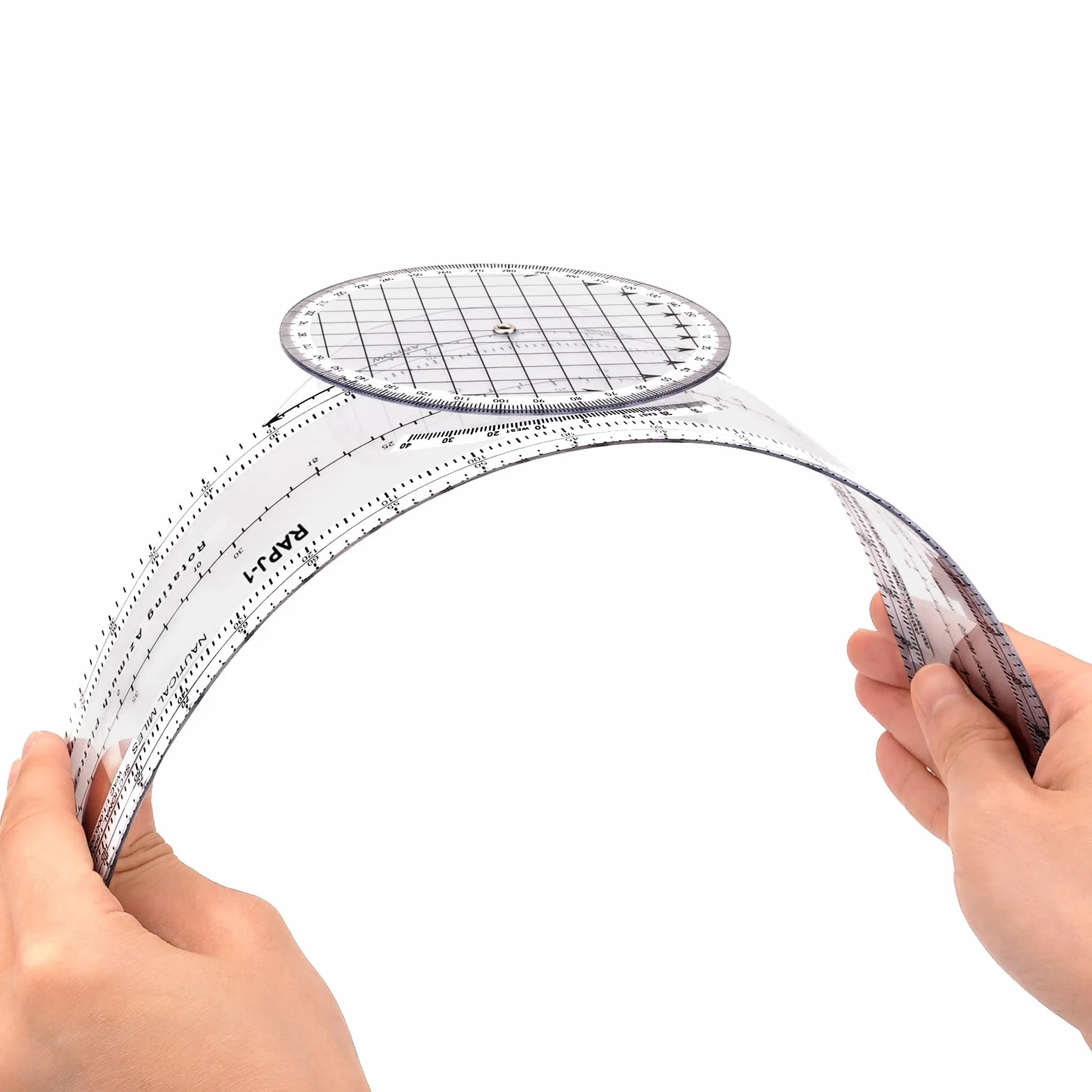 Medarchitect Ploter lotniczy z 8 funkcjami do akcesoriów studenckich pilotów, obrotowy azymut, wykresy WAC, ploter nawigacji powietrznej, 34 cm