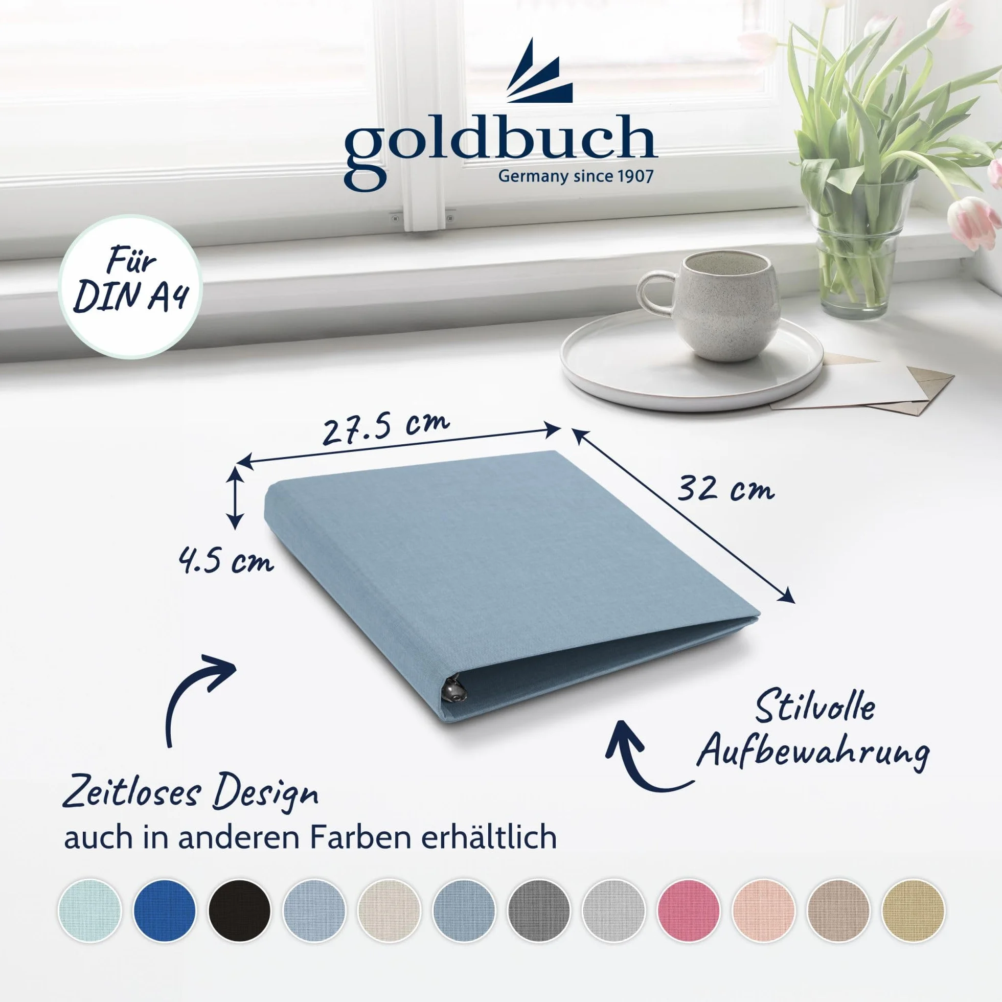 Goldbuch 37 213 Segregator, Szary, 32 x 27,5 x 4,5 cm