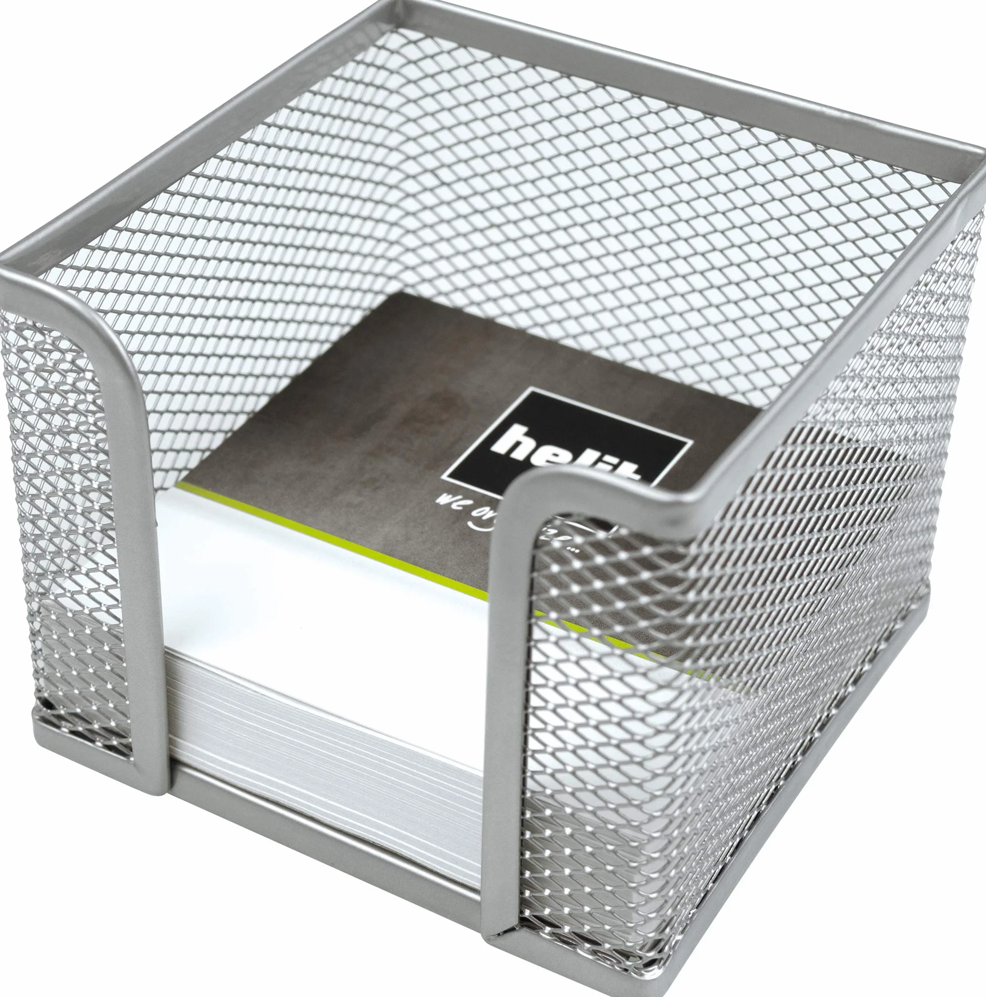 Helit H2518400 pudełko na karteczki the cube network srebrne