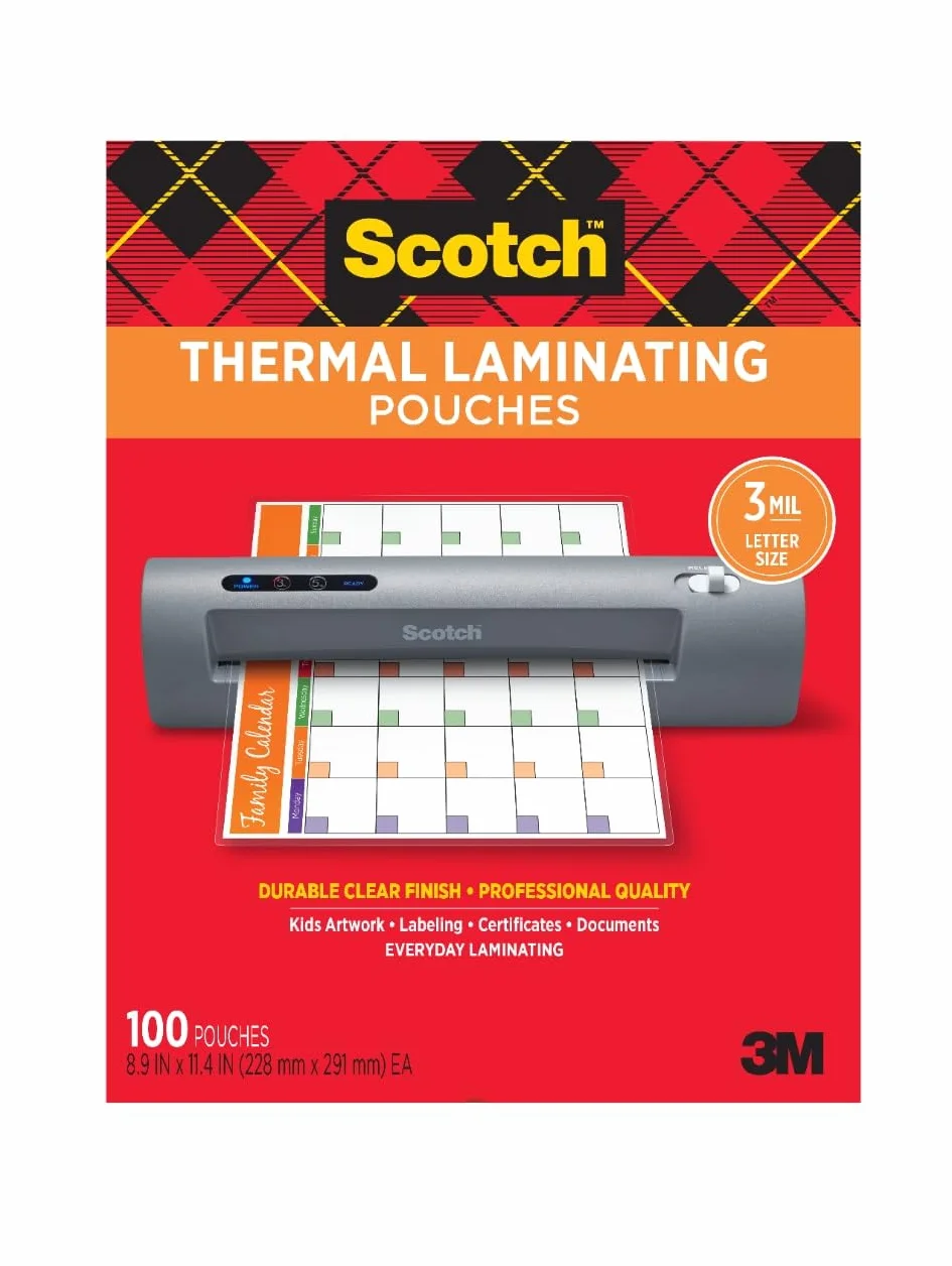 Scotch TP3854-100 Folia do Laminowania, Przezroczysty, 100 Sztuk