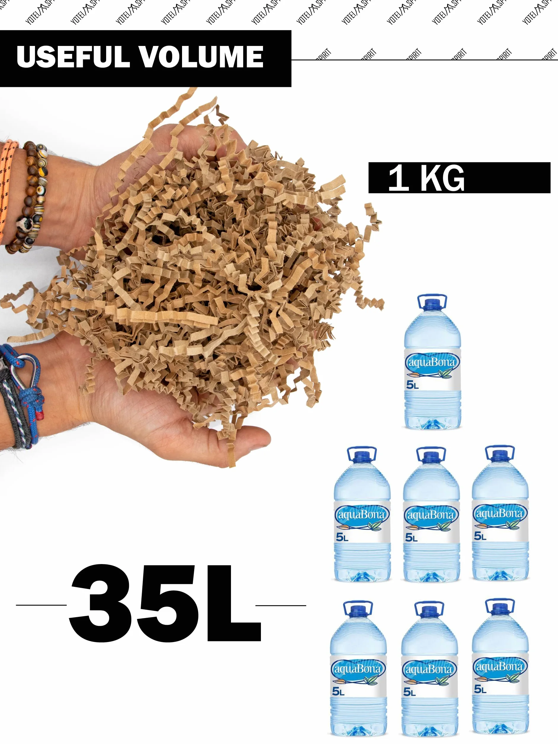 Frisure Rozdrobniony papier kraft 1kg do pakowania prezentów koszy pudełek
