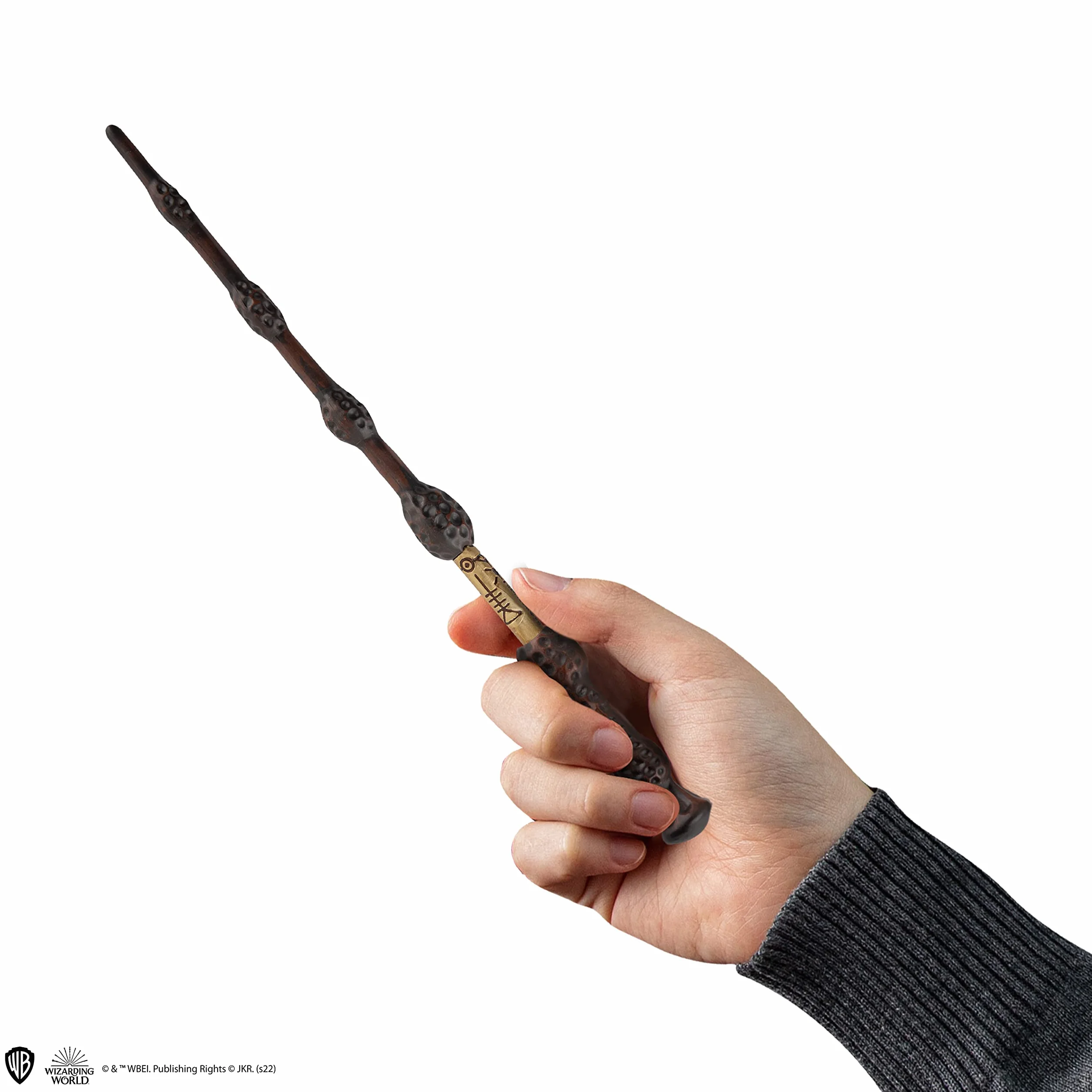 Harry Potter Magiczna różdżka Albus Dumbledore z podstawką i soczewkową zakładką Oficjalna licencja