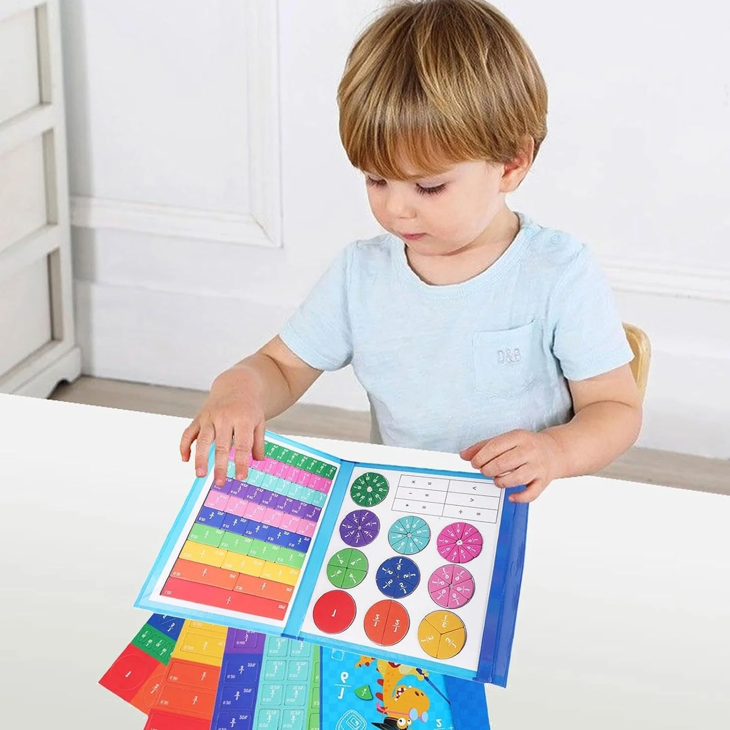 Magnetyczne materiały dydaktyczne do liczenia ułamków dla dzieci 3+