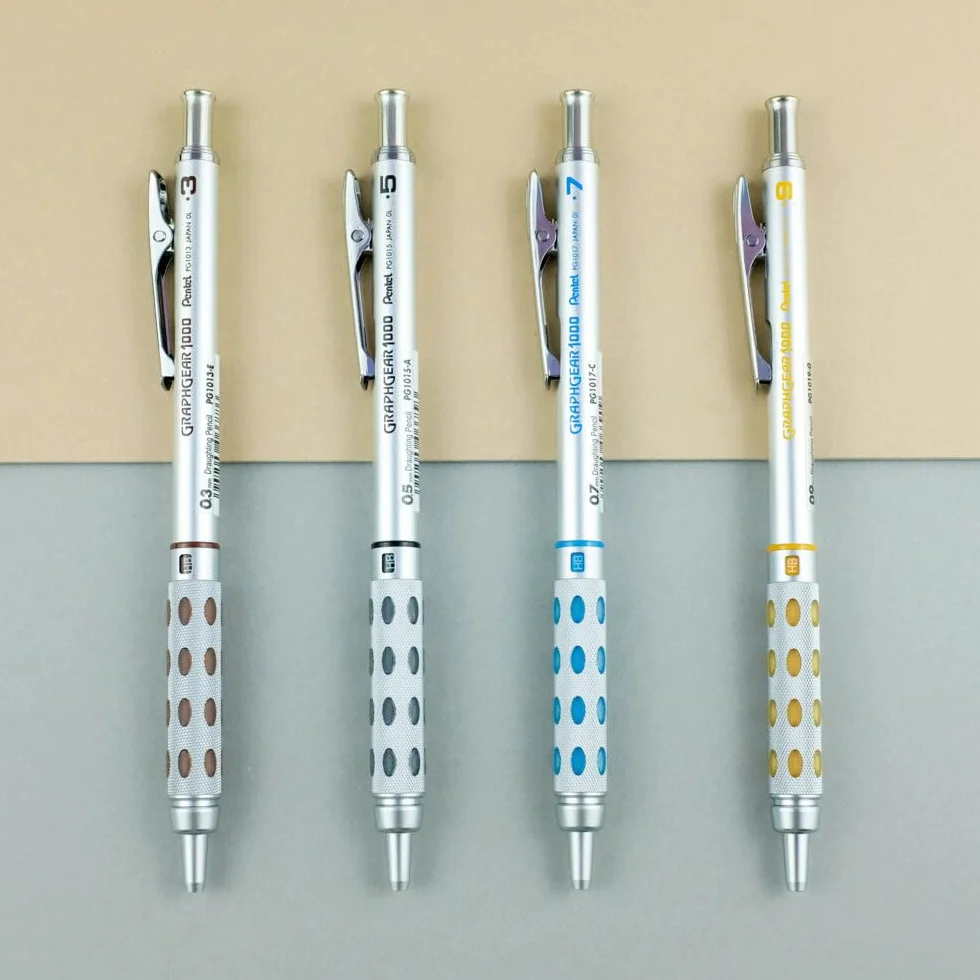 Pentel GraphGear1000 PG1017C ołówek automatyczny 0,7 mm stal nierdzewna