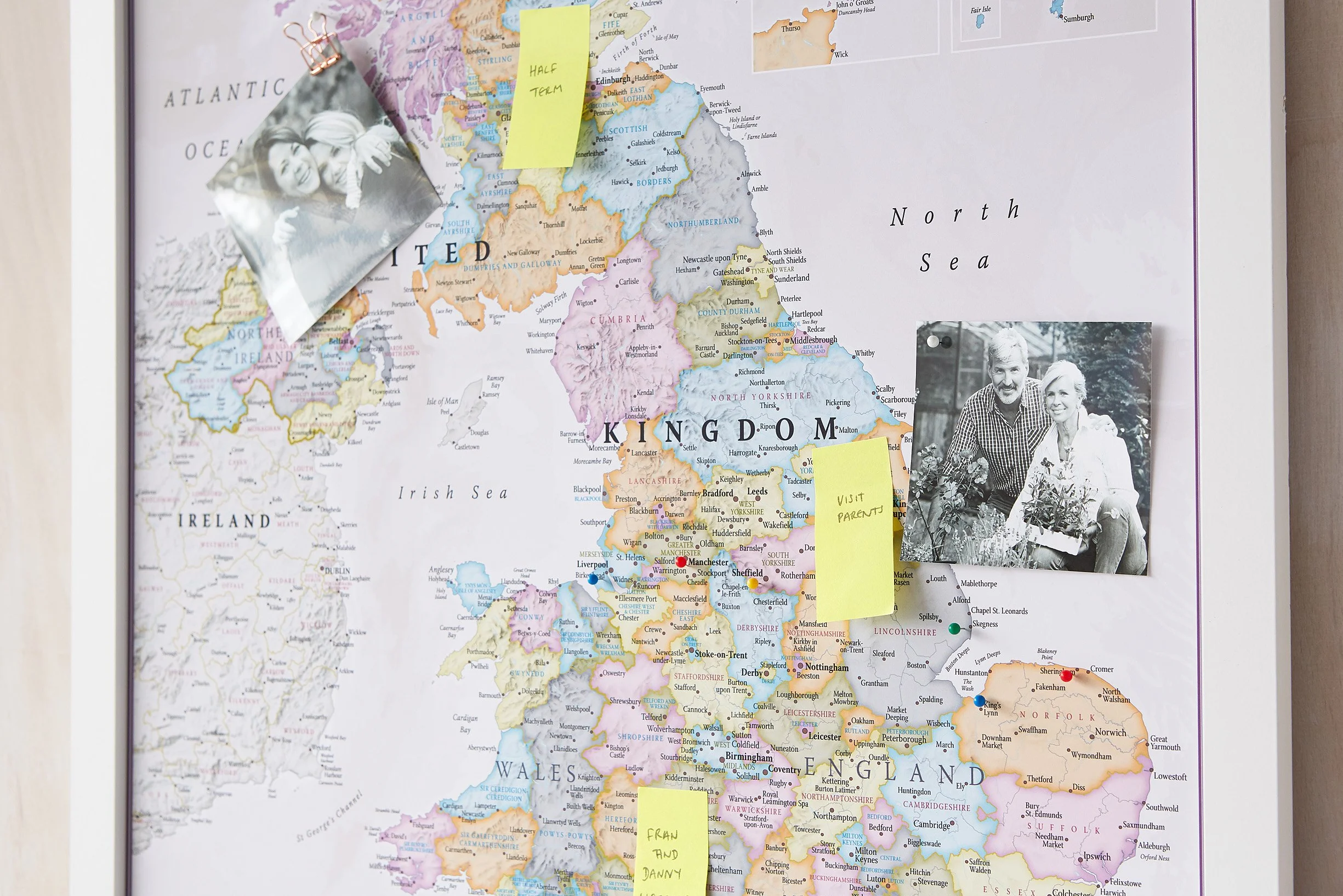 United Kingdom political classic wall map