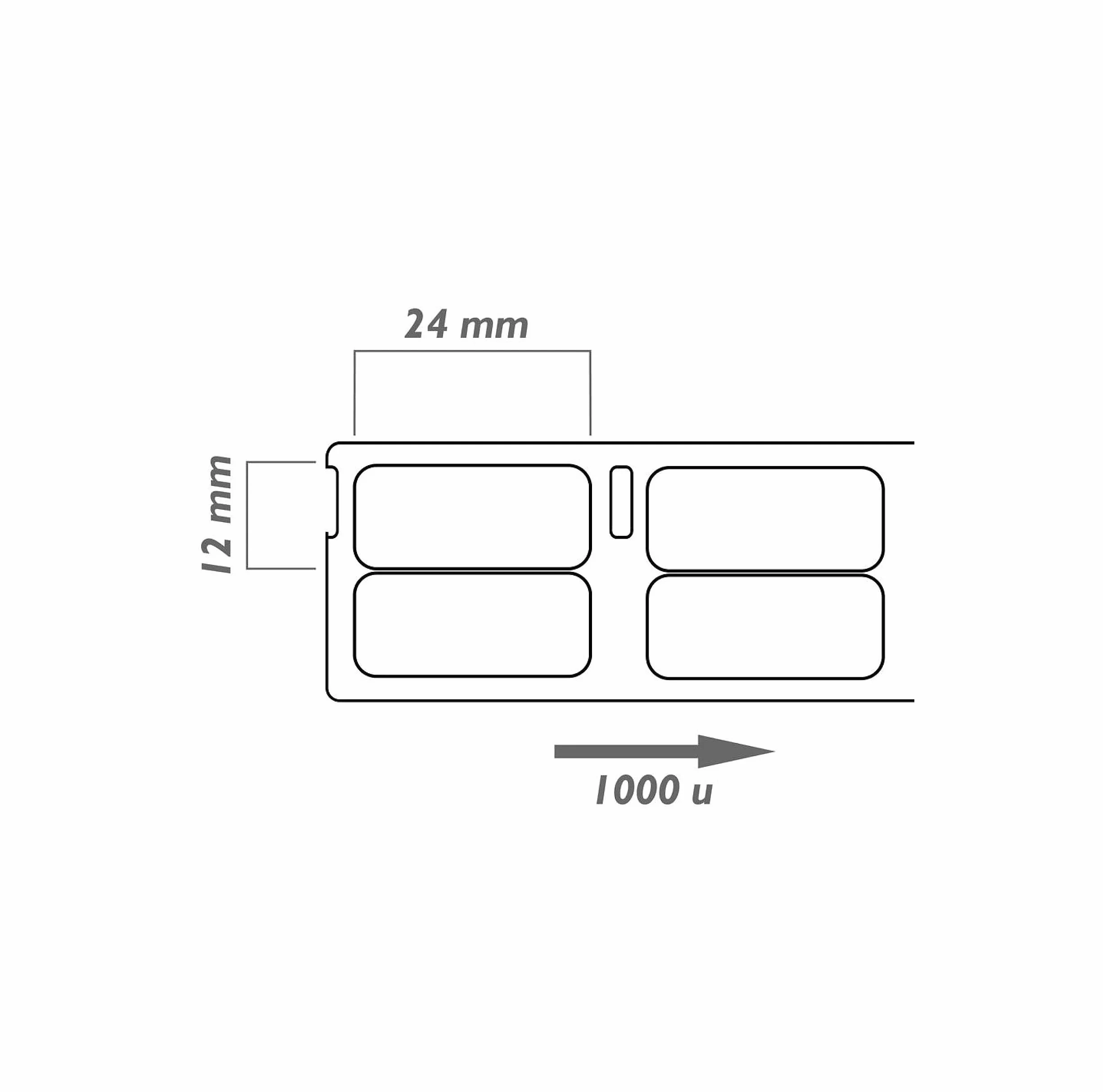 DYMO Oryginalne etykiety uniwersalne LabelWriter 13 mm x 25 mm rolka 1000 sztuk samoprzylepne