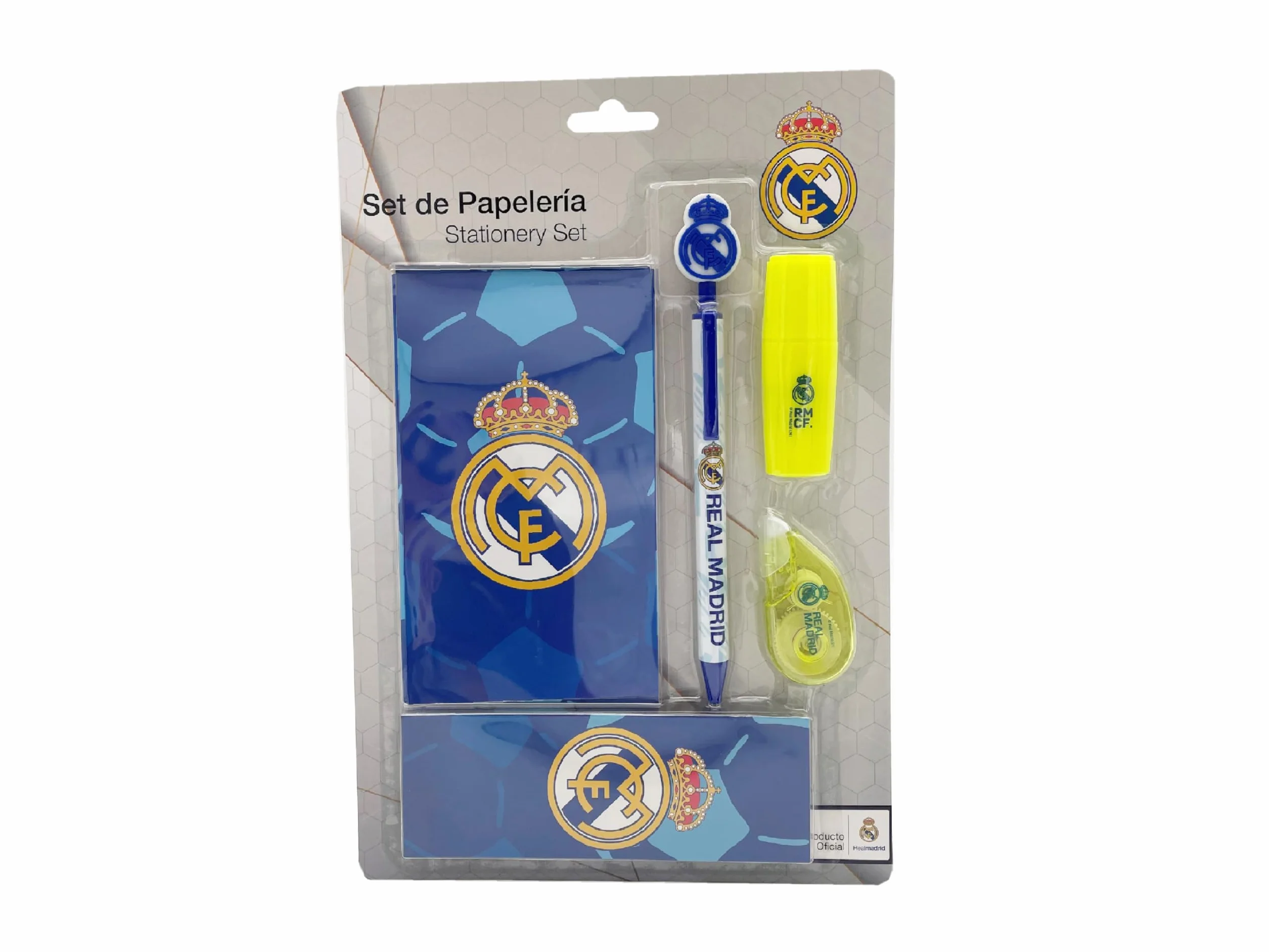 Real Madrid Zestaw Papeterii Biały Oficjalny Produkt