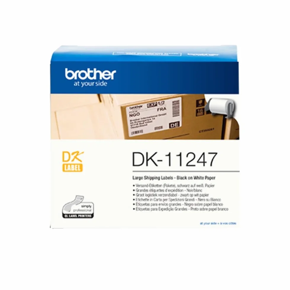 Brother DK-11247 etykiety samoprzylepne 103 mm x 164 mm czarne na białym do QL-1050
