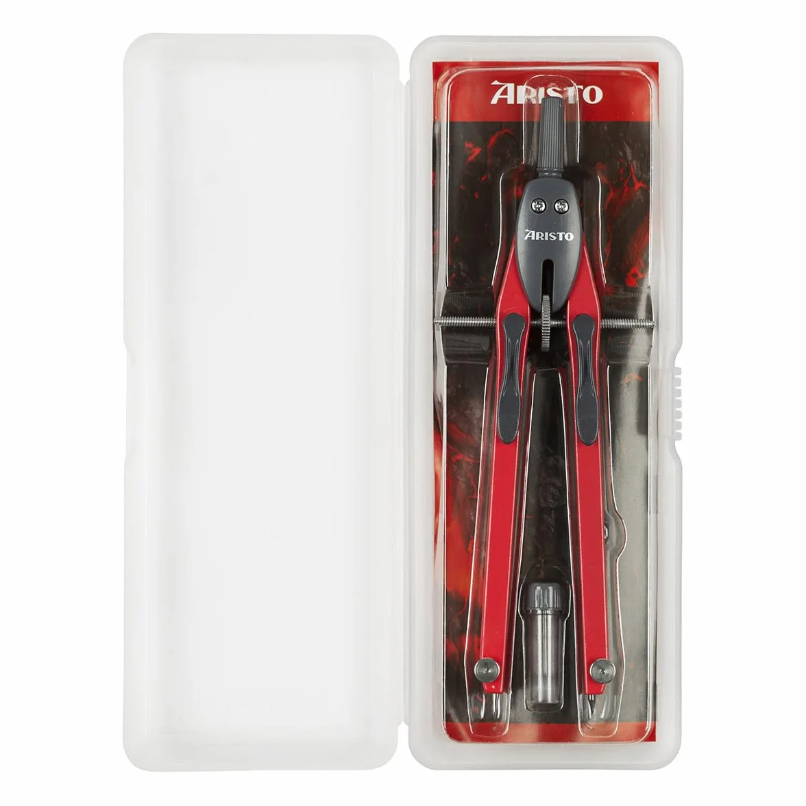Aristo AR552812-20 BTS cyrkiel z szybką regulacją (koła do 340 mm średnicy, cynkowy odlew ciśnieniowy, 2 wkłady zapasowe i igła zapasowa) lava