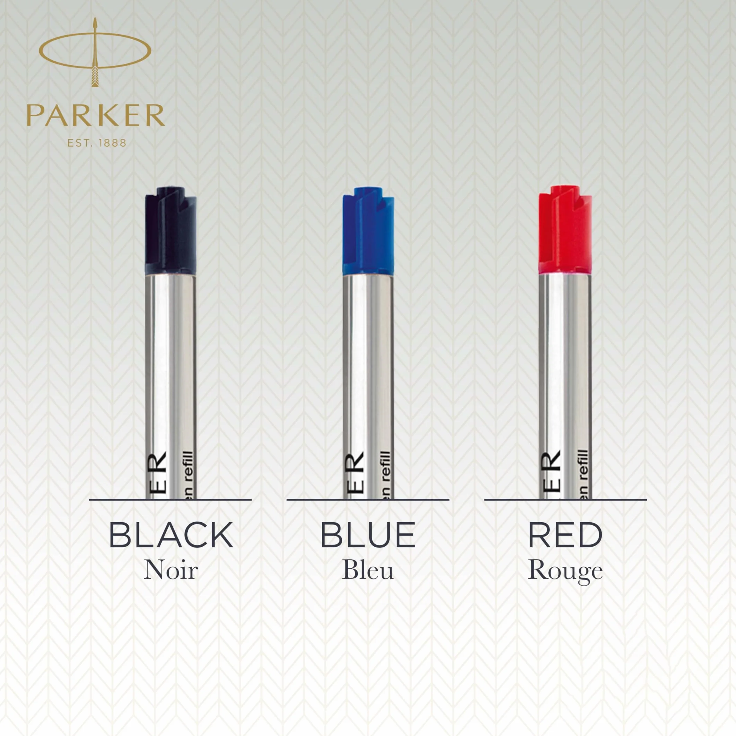 Parker Wkłady do długopisów | średni punkt | czarny atrament QuinkFlow | 10 sztuk (opakowanie może się różnić)