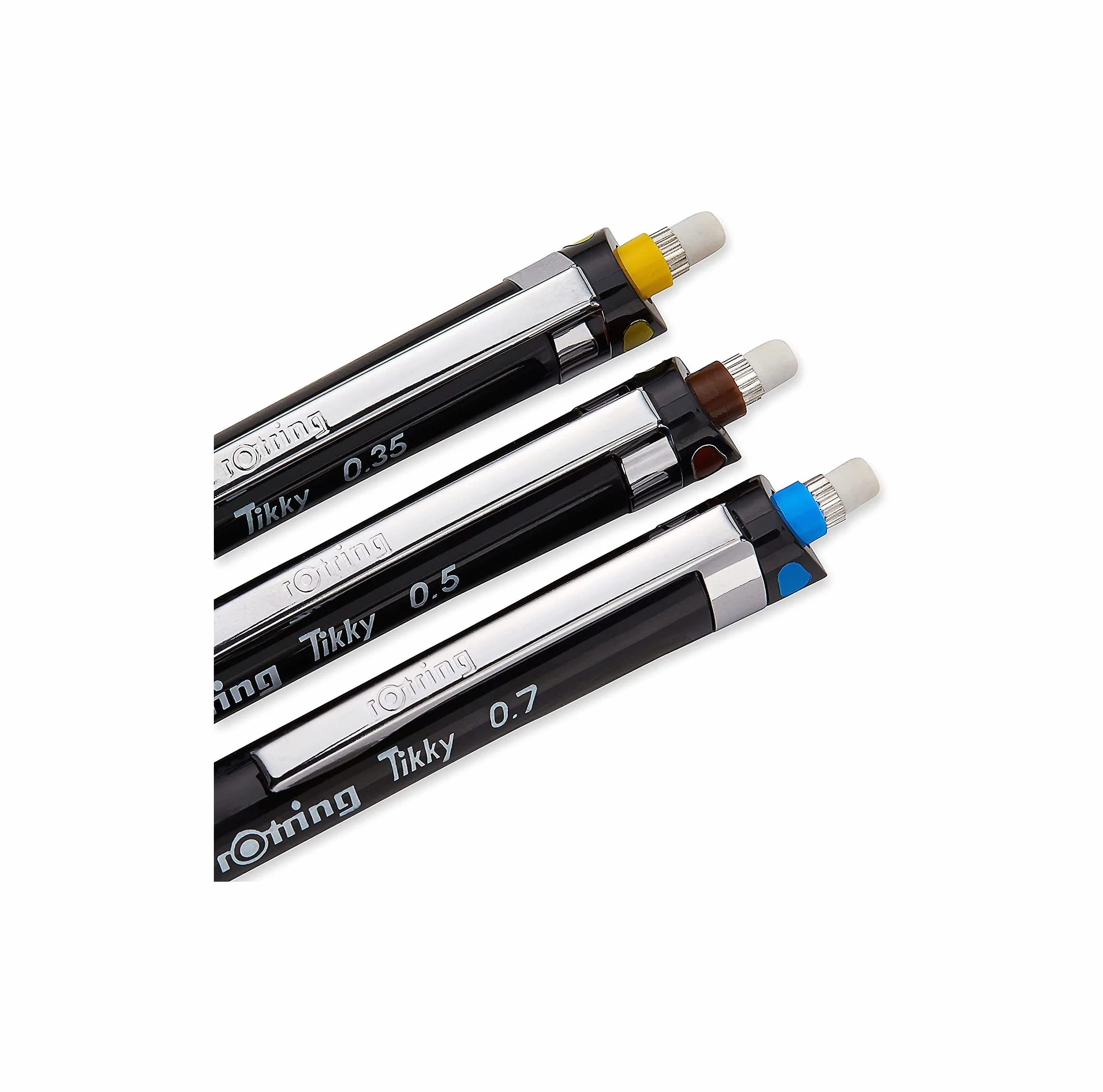Rotring Tikky S0801310 Zestaw Cienkopisów, Czarny, 3 Sztuki