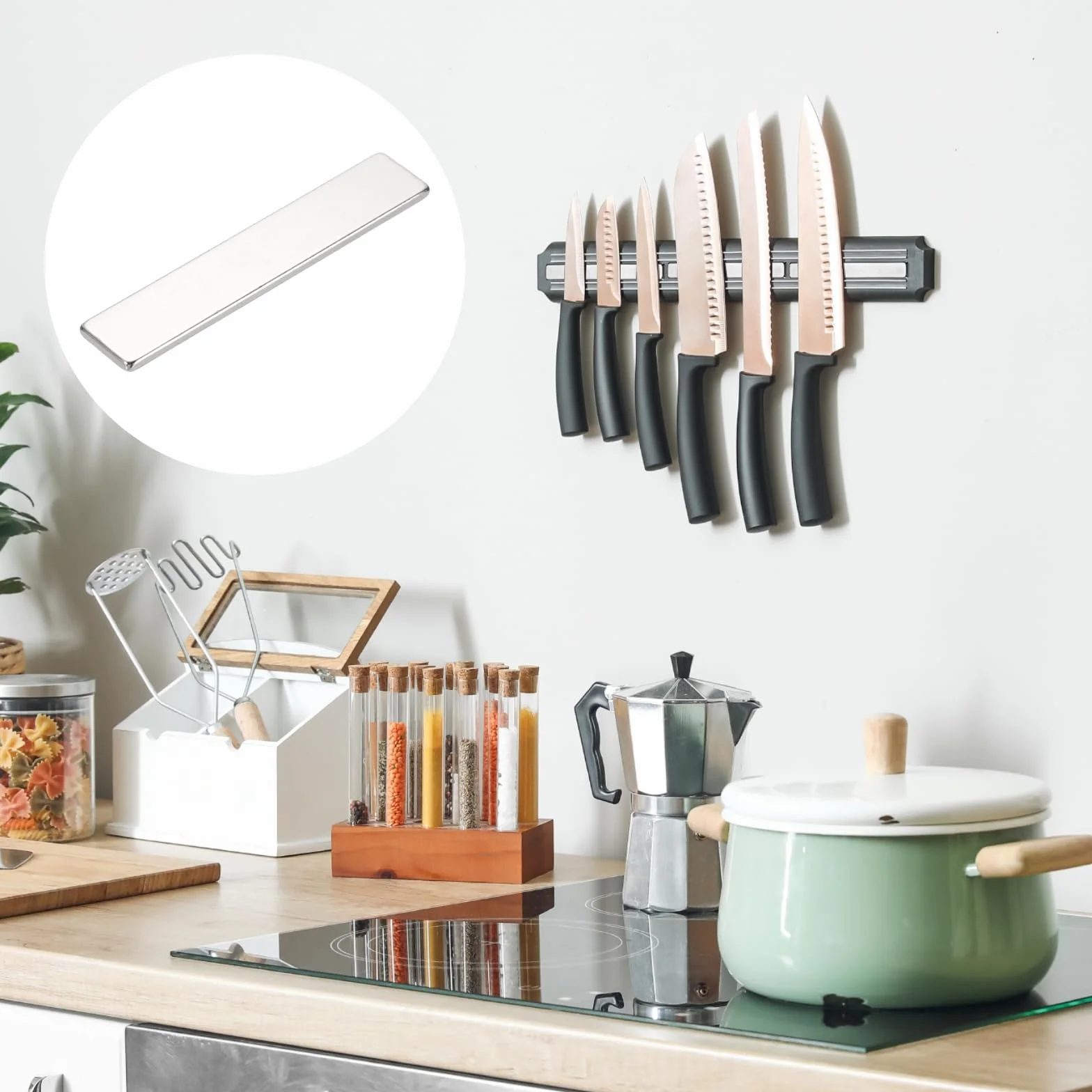 QUARKZMAN magnesy prostokątne 50x10x2 mm mocne magnesy biurowe na tablicę lodówkę