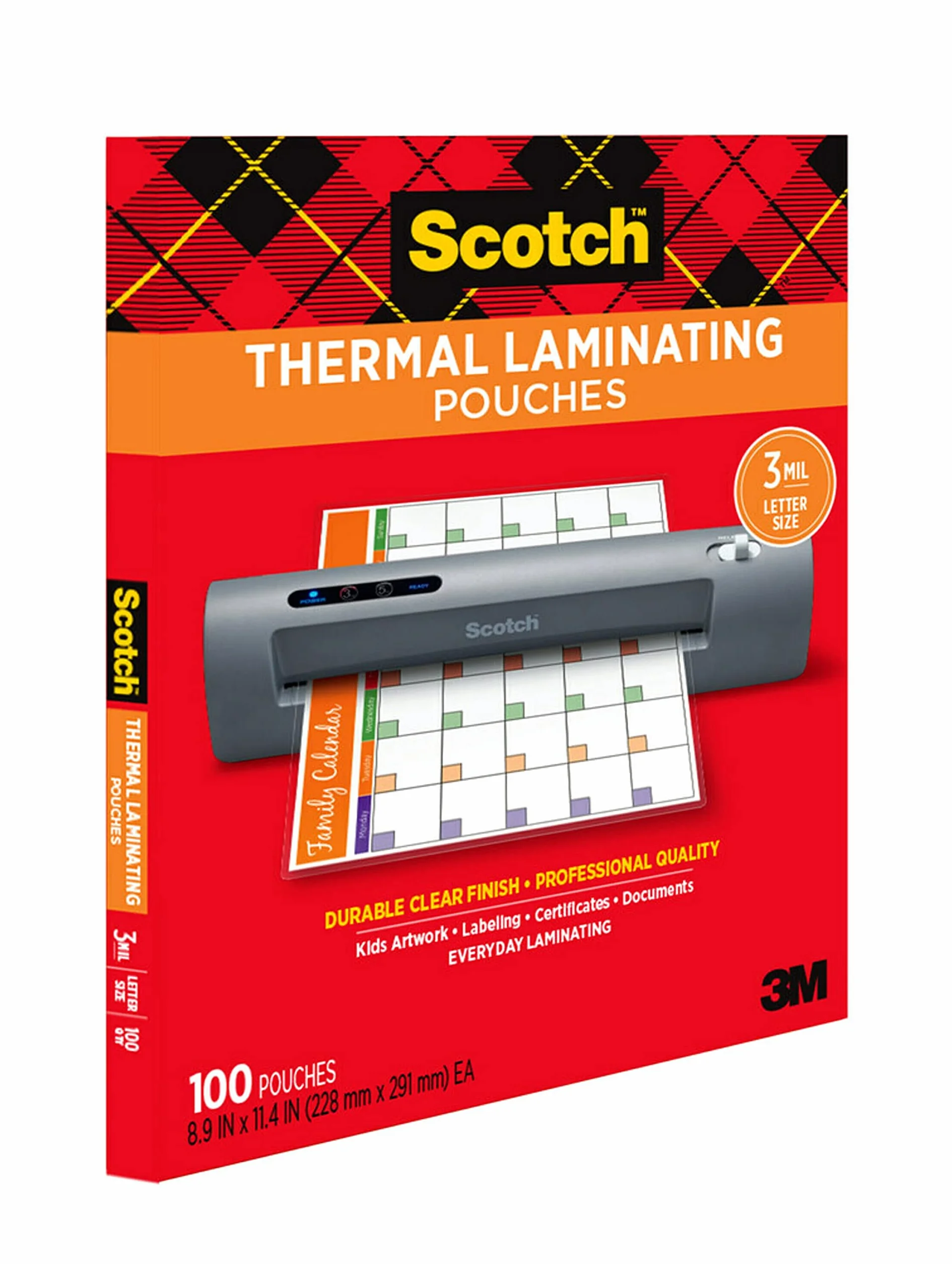 Scotch TP3854-100 Folia do Laminowania, Przezroczysty, 100 Sztuk