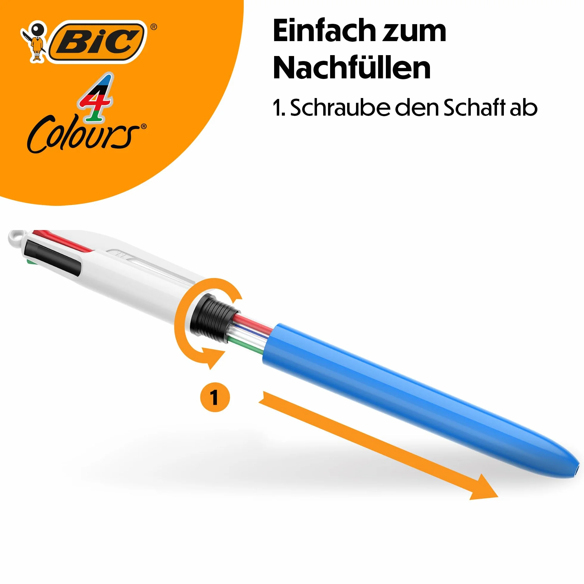 BIC 4 Colours Original Długopis mix AST Pudełko 12szt