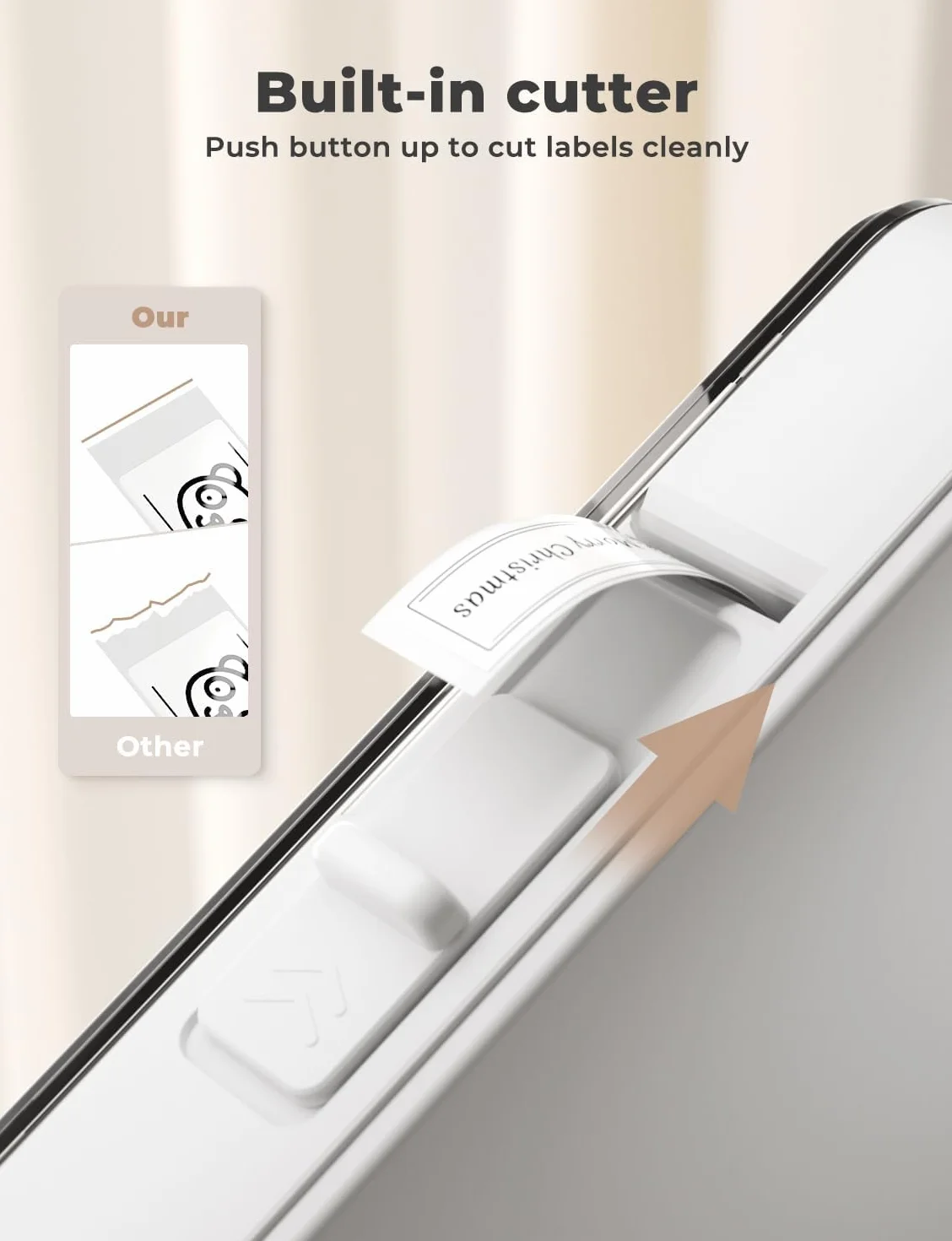 YOHOOLYO HP6-C Termiczna Drukarka Etykiet Bluetooth 203DPI - Przenośna Mini Aplikacja Mobilna, Kompatybilna z iOS/Android, Do Domu i Biura, Z 1 Rolką Samoprzylepnych
