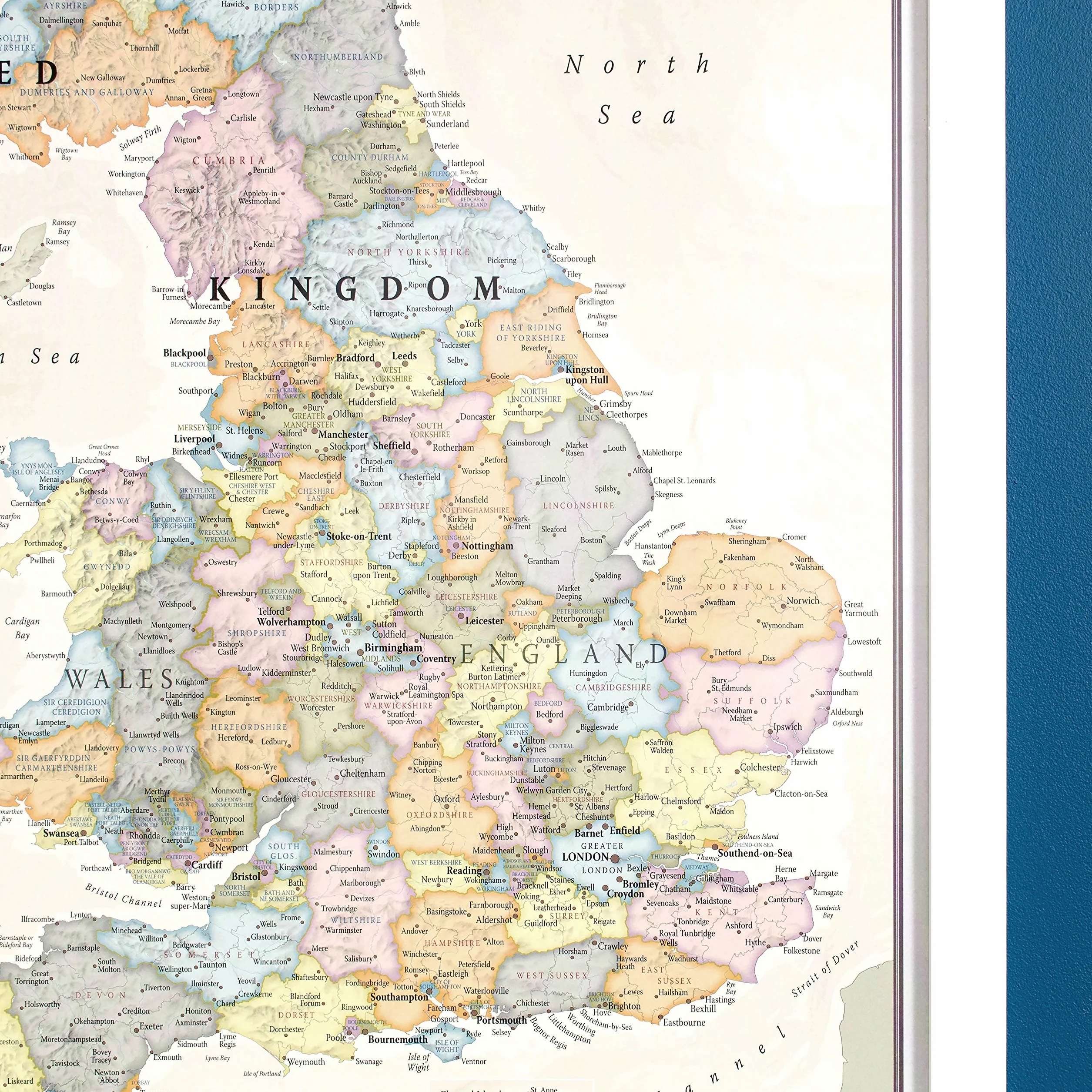United Kingdom political classic wall map