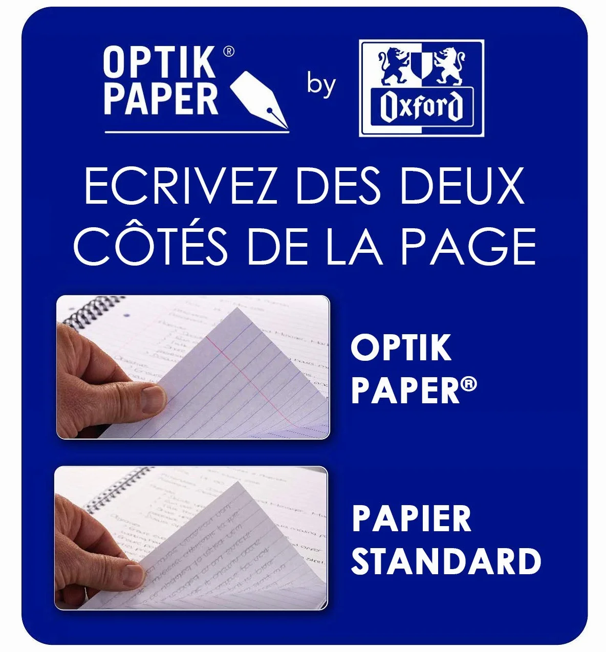 Oxford Kopie doubles perforées, A4, seyès, offre spéciale