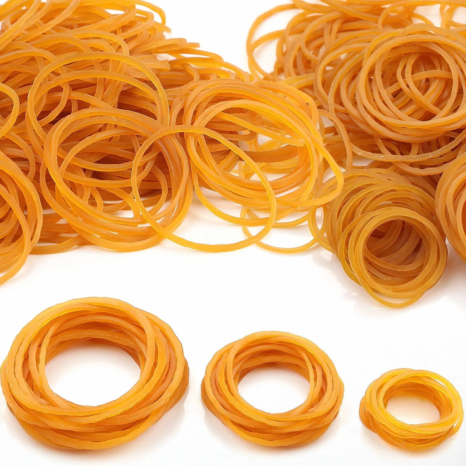 600 sztuk gumki żółte gumki 200 g naturalne gumki do użytku domowego grube mieszane gumki różne rozmiary 25 mm 38 mm 50 mm do pracy biurowej kuchni ławki papierowe rachunki
