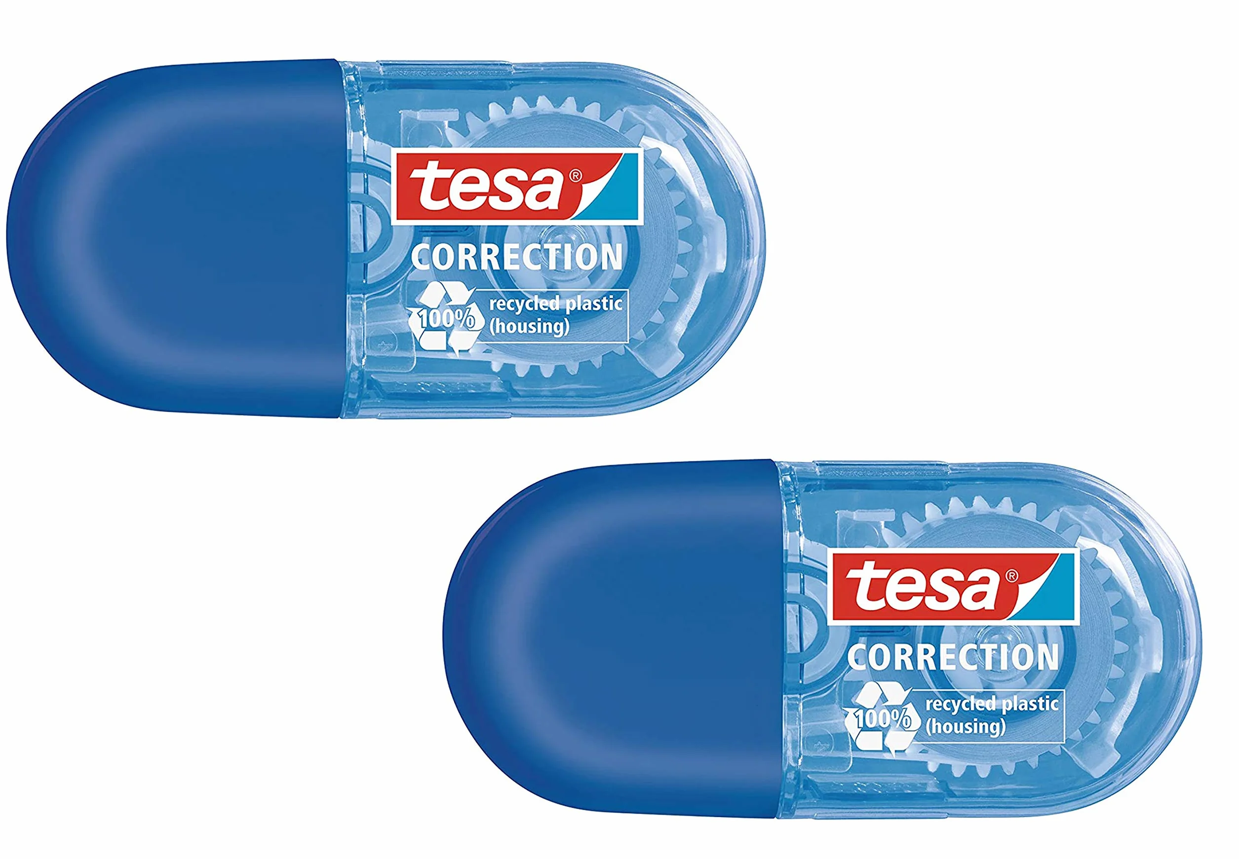 tesa Mini korektor w rolce ecoLogo 6 m x 5 mm, 2 sztuki niebieski