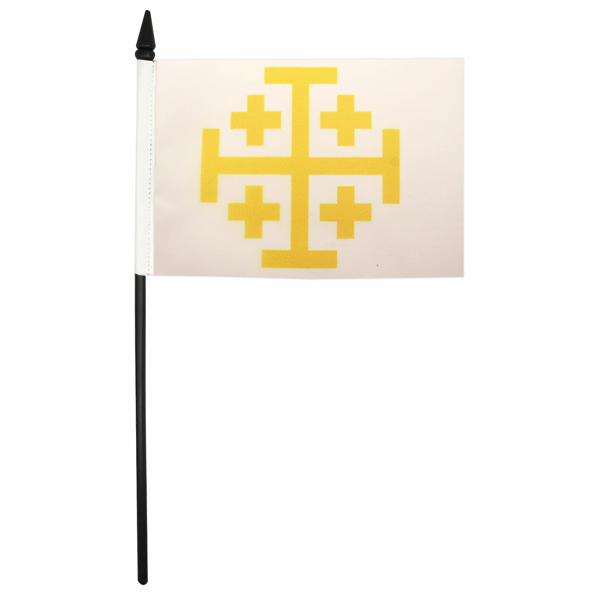 Drapeau de Table Royaume de Jérusalem, 21cm x 15cm