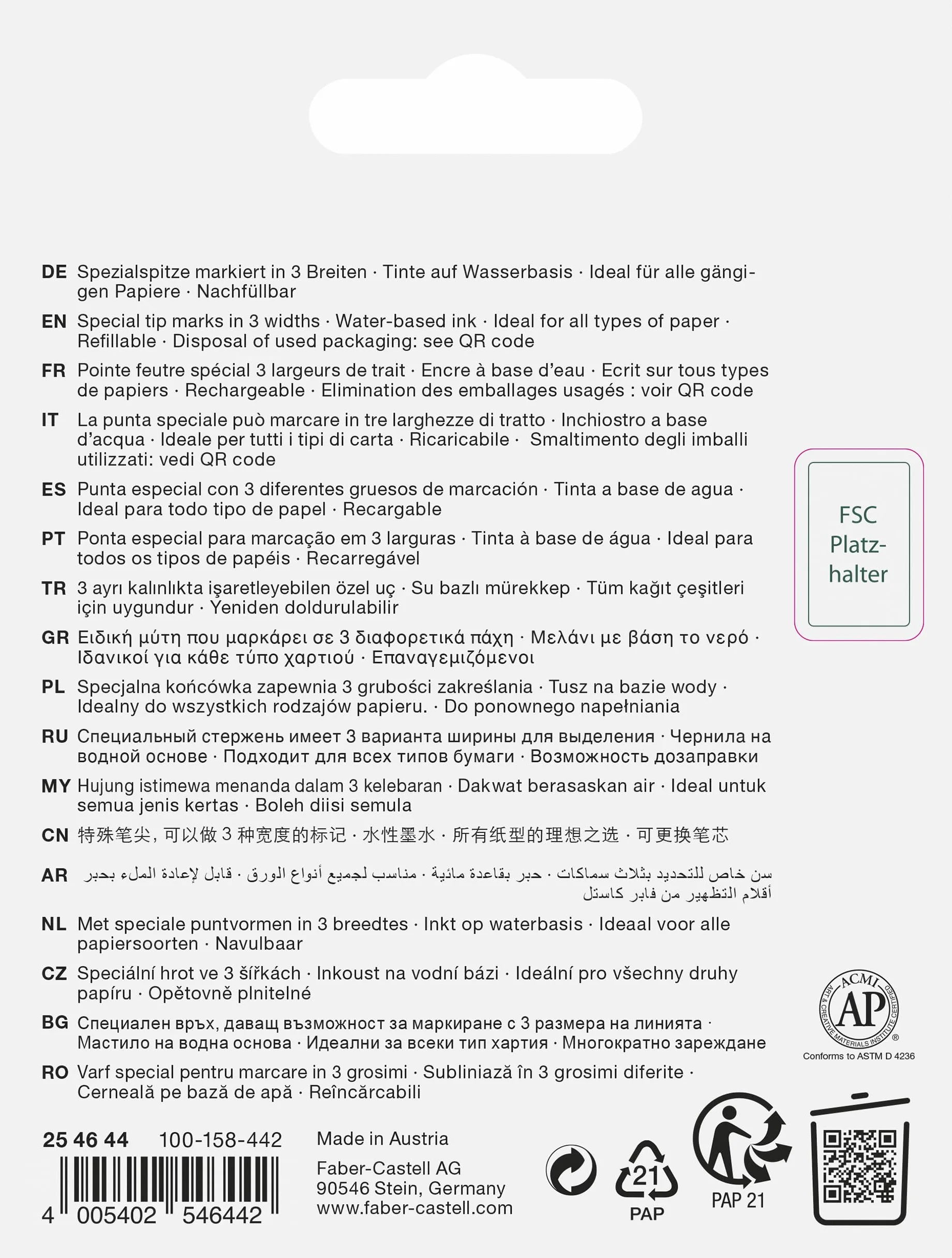 Faber-Castell 254644 - Zestaw 4 zakreślaczy Textliner 1546 - odcienie neonowe