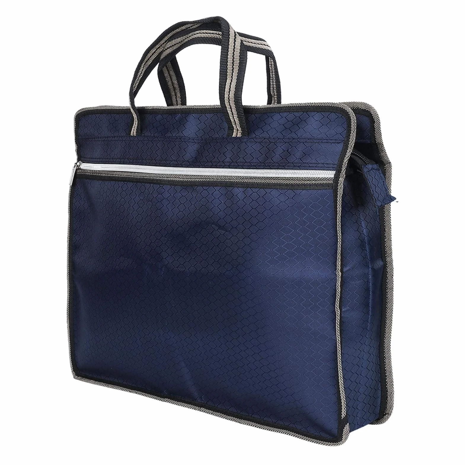 Torba na Dokumenty Biznesowa Oxford Cloth Zapinana na Zamek Niebieski