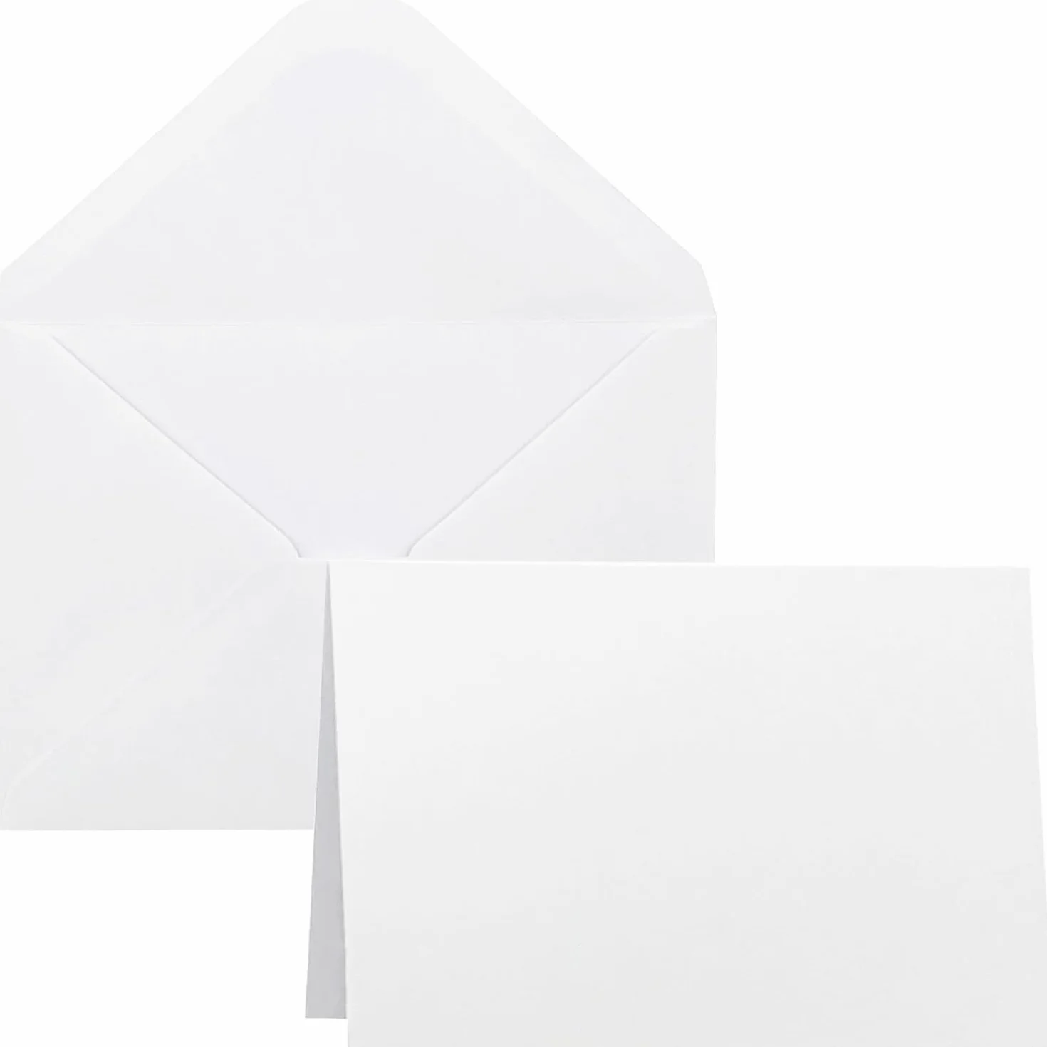 Zestaw 55 pustych kartek z kopertą, koperty C6 z pocztówkami A6, papier typu kraft, na kartki z życzeniami, kartki ślubne i kartki z podziękowaniami, białe