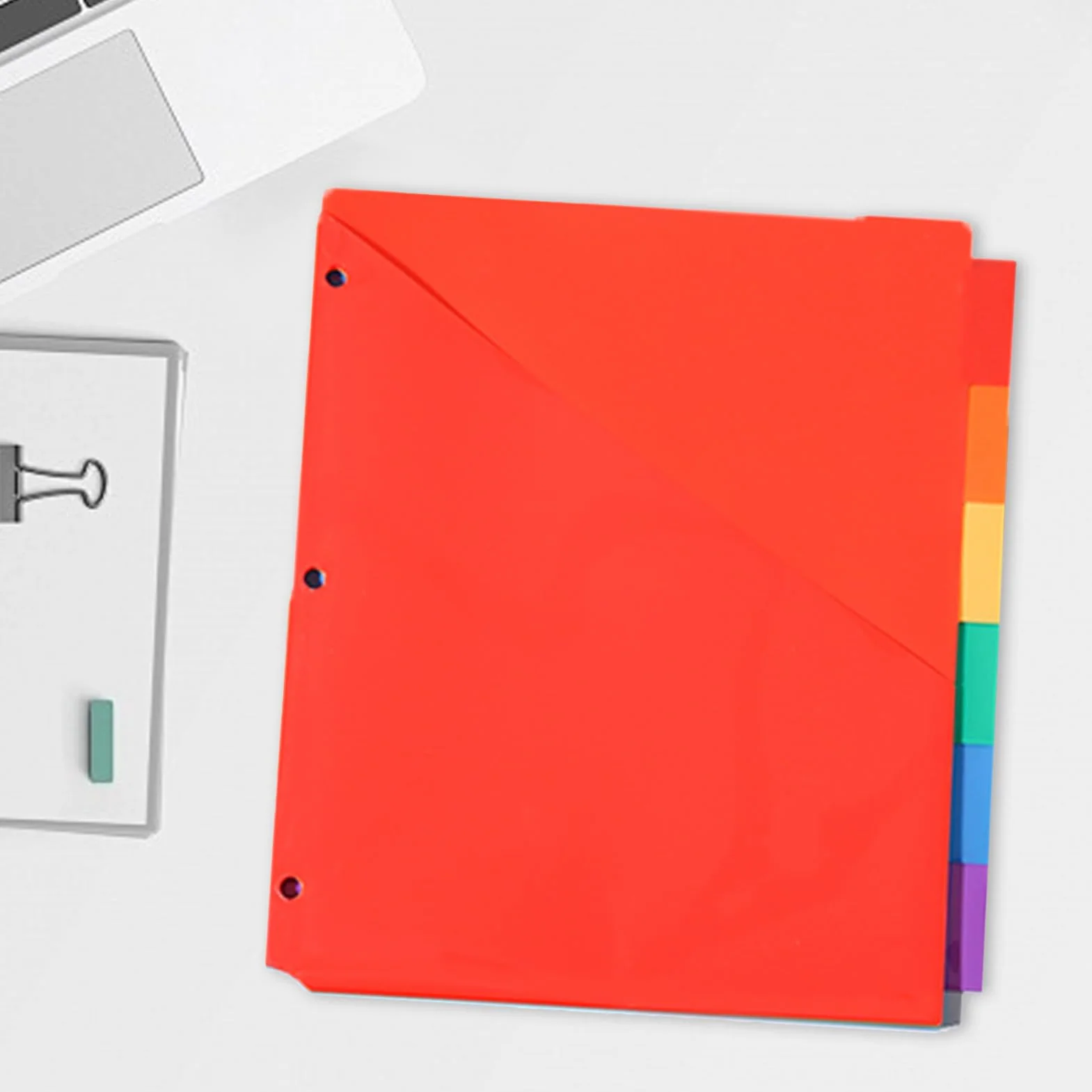 Kolorowe 3-pierścienia wkładki segregatora Rainbow Gruste Pockets Ring Notebook Organizacja