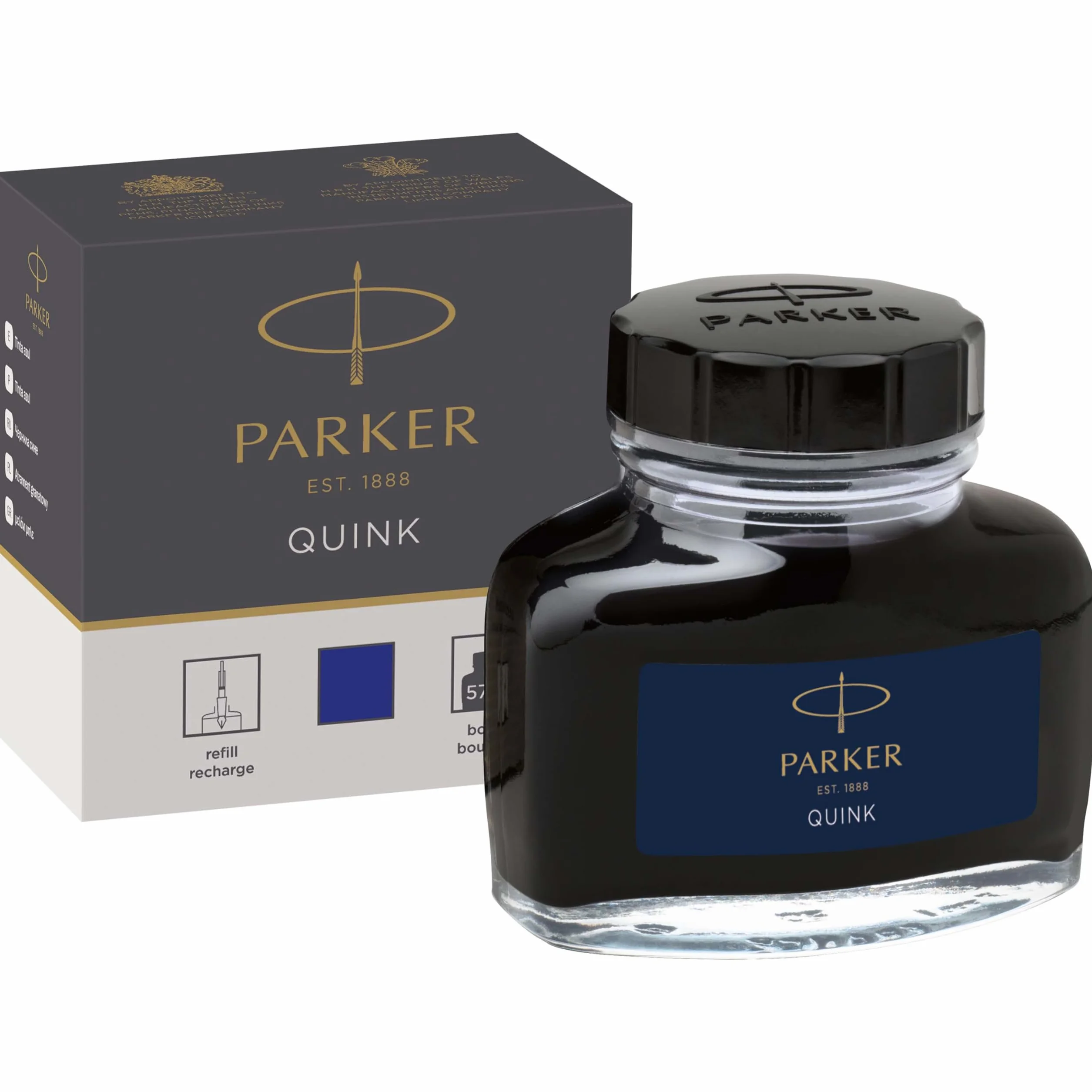 Parker Quink 1950376 Atrament, Niebieski, 57 ml