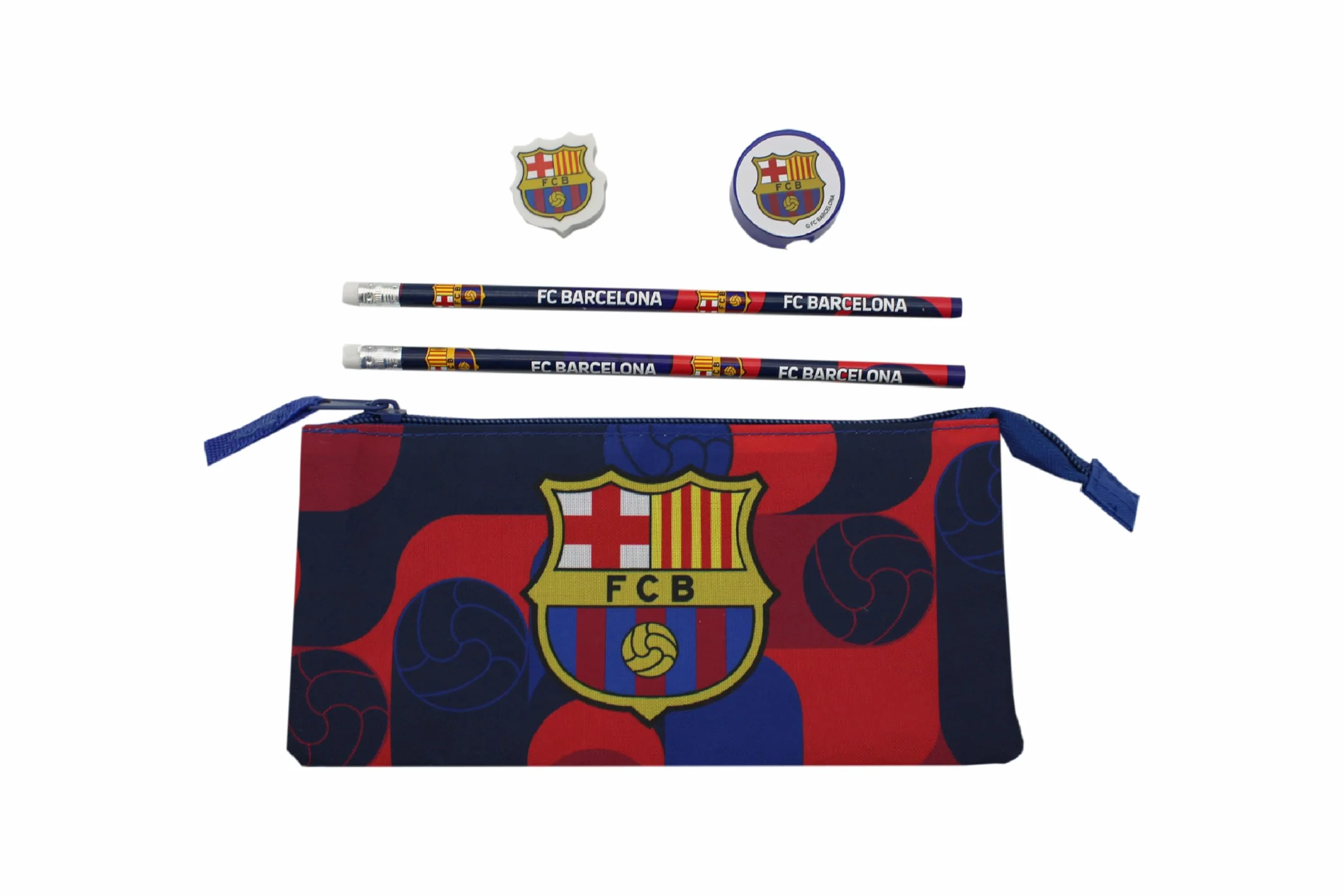 FC Barcelona zestaw papeterii, przybory szkolne, pisanie, barca, niebieski, oficjalny produkt