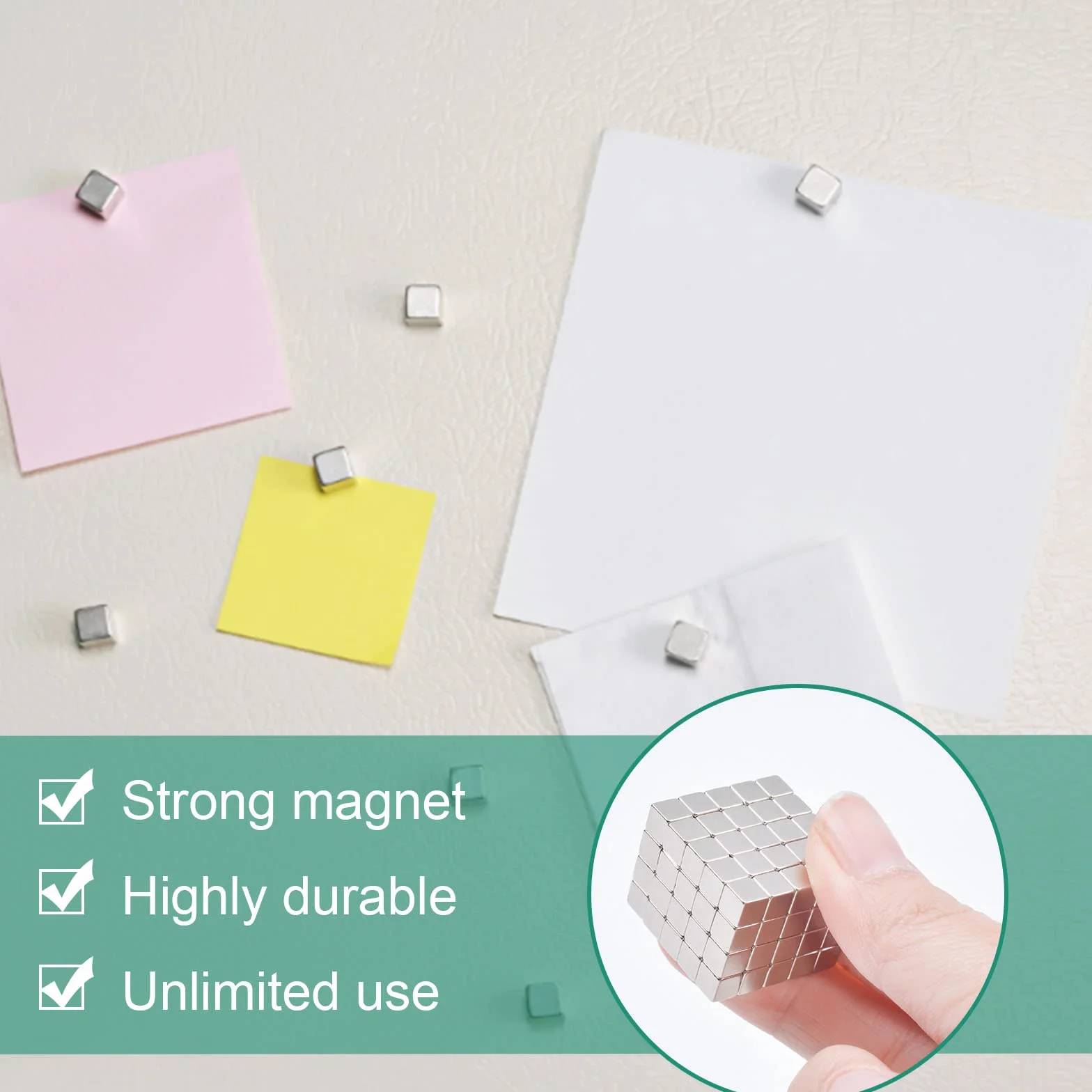 Magnesy neodymowe 110 sztuk 4.5 x 4.5 x 4.5 mm do tablic magnetycznych lodówki