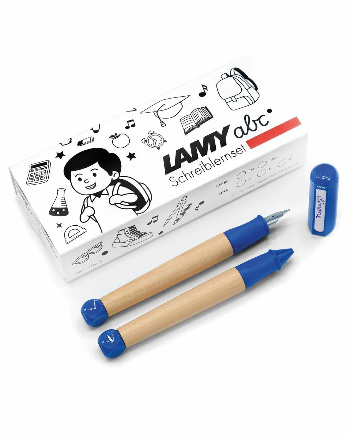 Lamy abc zestaw do nauki pisania niebieski pióro ołówek