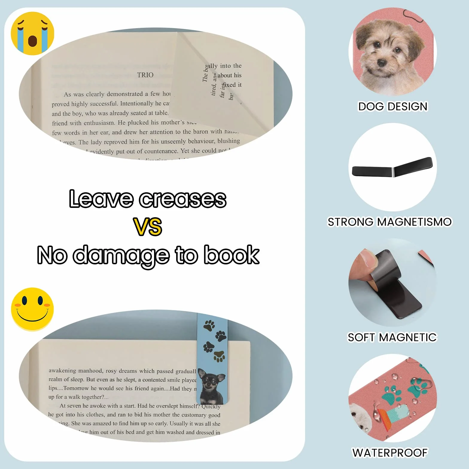 Magnetyczne zakładki do książek 30 sztuk 2x6 cm dla uczniów dzieci dorosłych