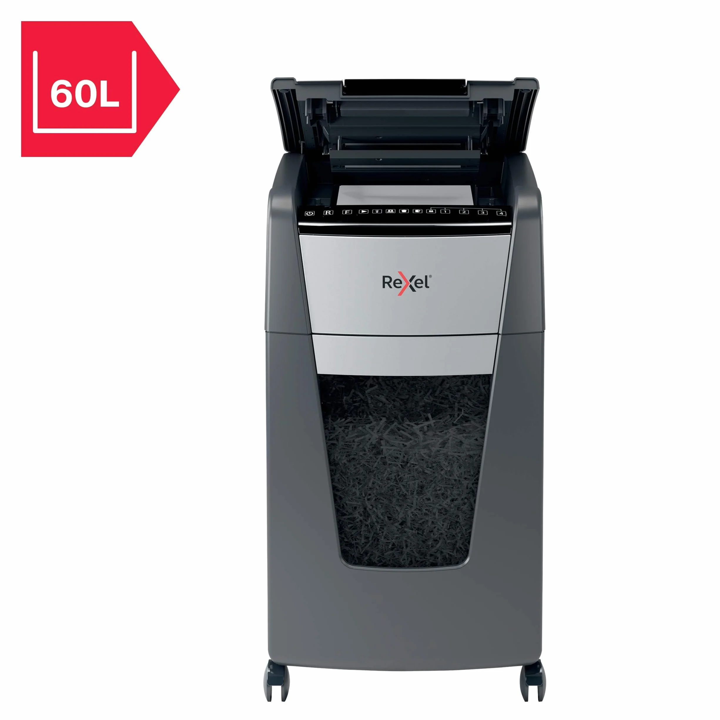 Rexel Optimum Auto Feed+ Niszczarka do Papieru 300 Arkuszy P-5 Mikrościnki 60 L