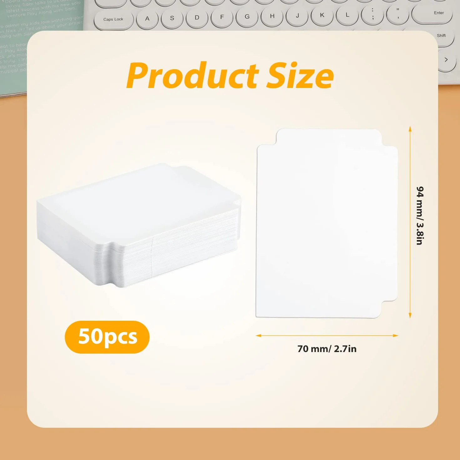 SAVITA 50 sztuk Card Sorting Dividers, Card Divider Labe Plastikowe Przekładki Organizer na Karty Kolekcjonerskie do Gier Artykuły Sportowe, 93x69 mm