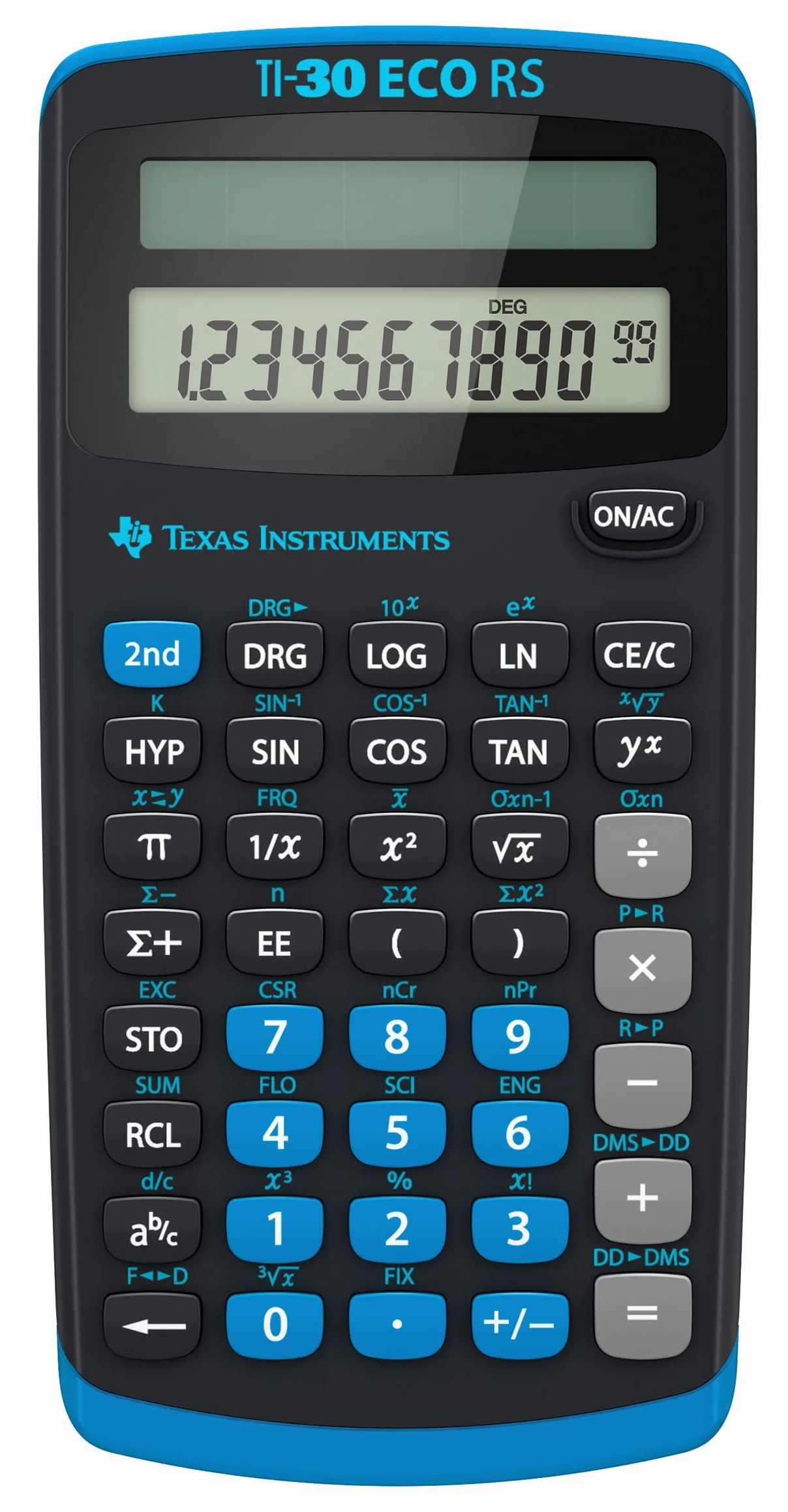 Texas Instruments TI-30 ECO RS Kalkulator Solarowy 10-cyfrowy Czarny
