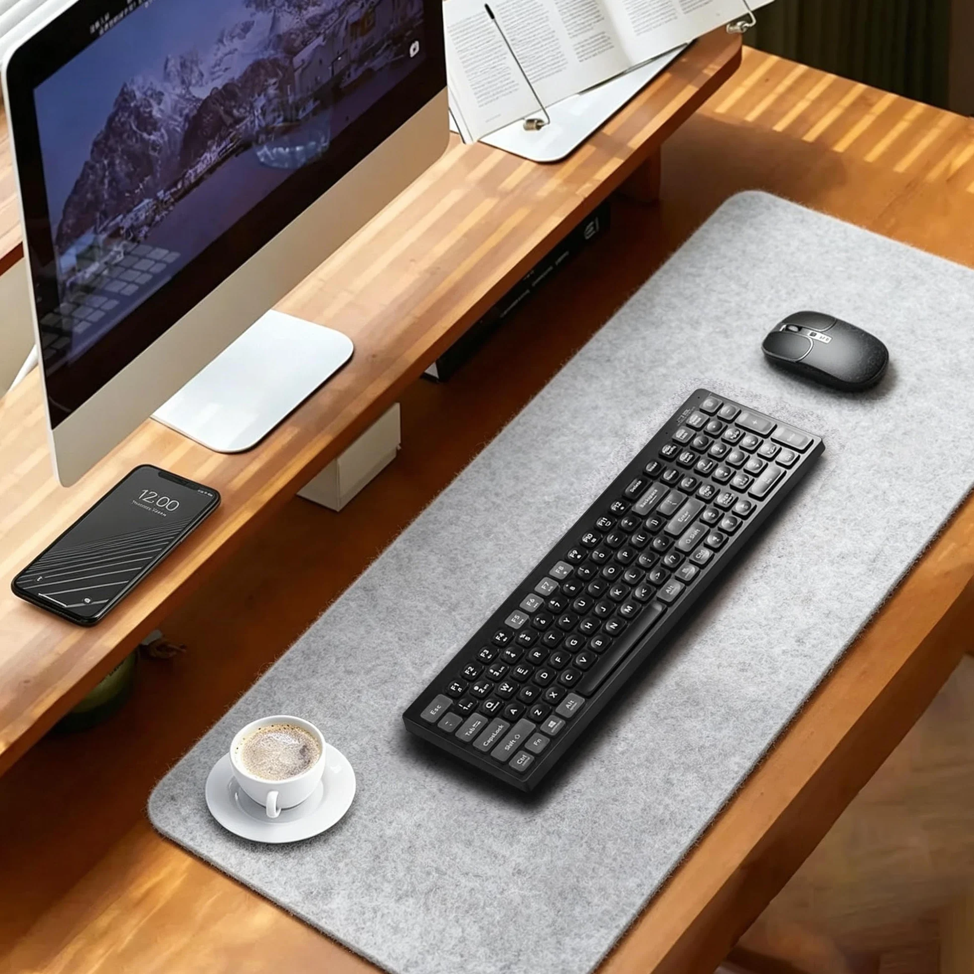 Podkładka Pod Mysz z Filcu, 100 X 40 cm, Duża, AntypośLizgowa Podkładka Pod Mysz, Cicha, Odporna Na Ciepło, AntypośLizgowa, Odpowiednia Do Laptopów, Myszy I Klawiatur