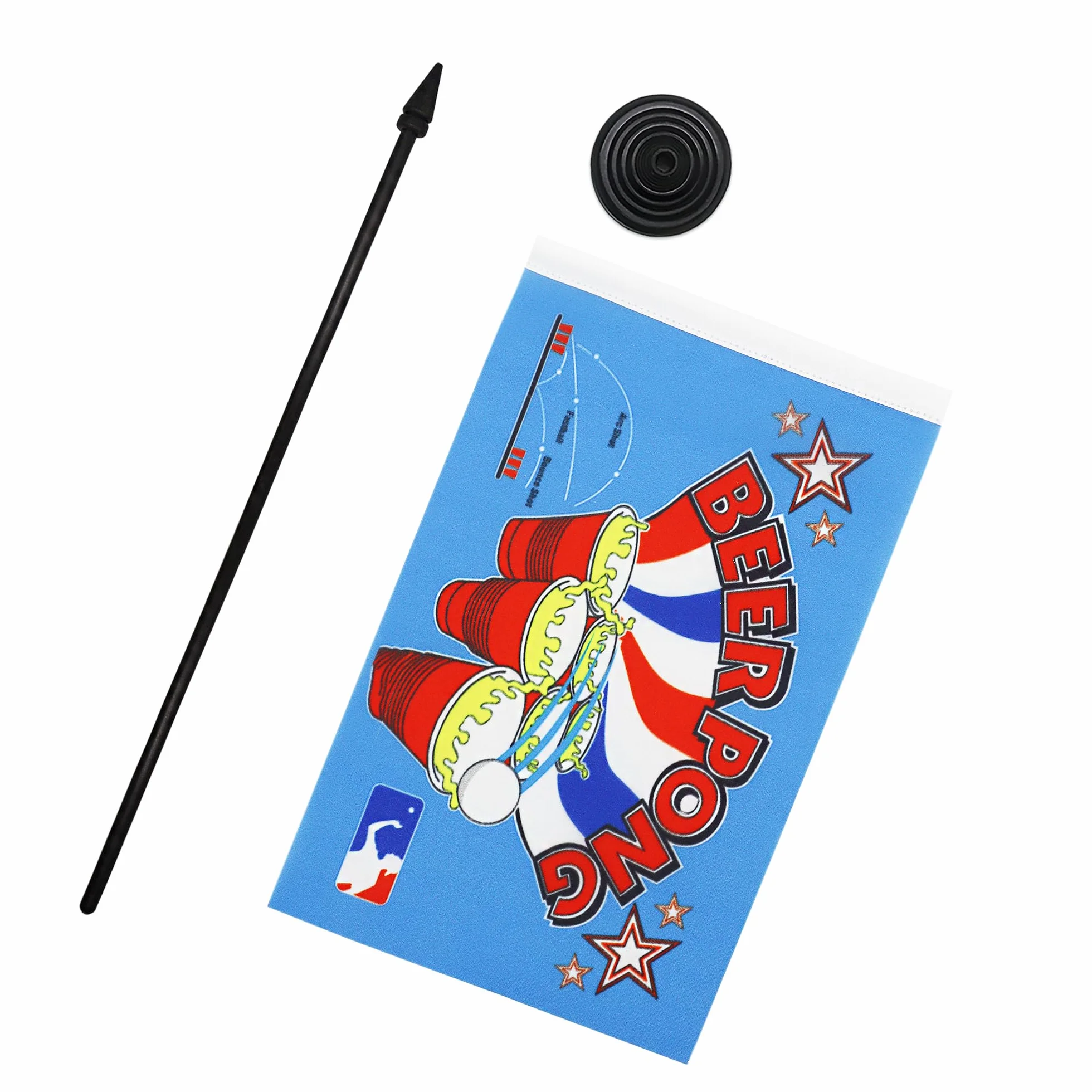 AZ FLAG Flaga Stołu Piwa Ponga 21x14 cm Poliester Beer Pong Flaga z Podstawą
