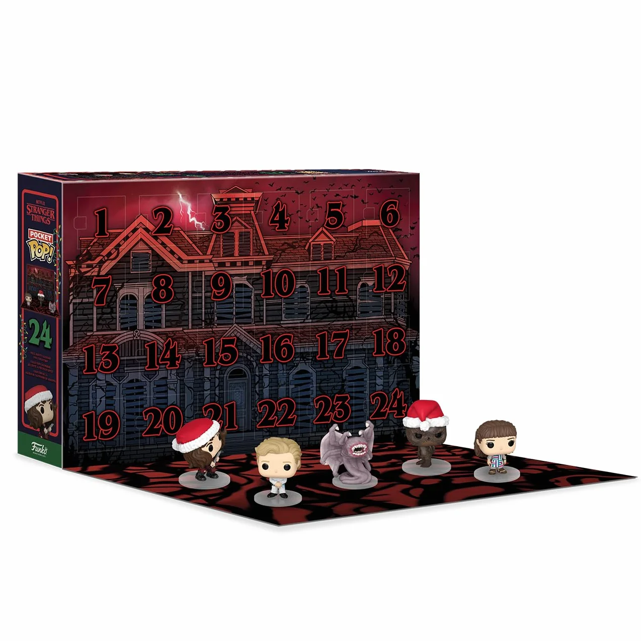 Kalendarz adwentowy Funko Stranger Things 2024 - 24 dni niespodzianek, kolekcjonerskie minifigurki winylowe