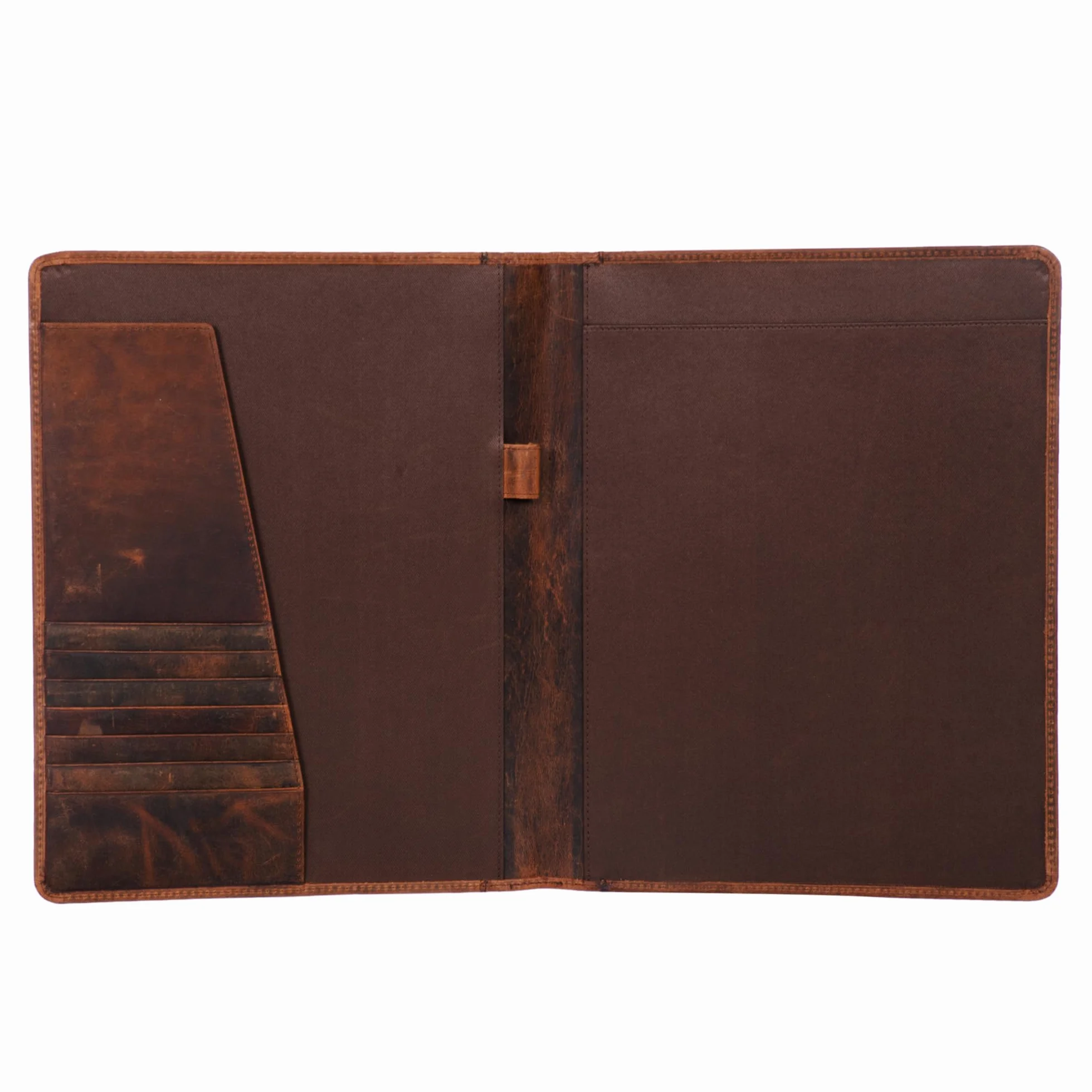 STILORD Malcolm Skórzane etui do pisania A4 Vintage Document Case Real Leather Sepia Brązowy